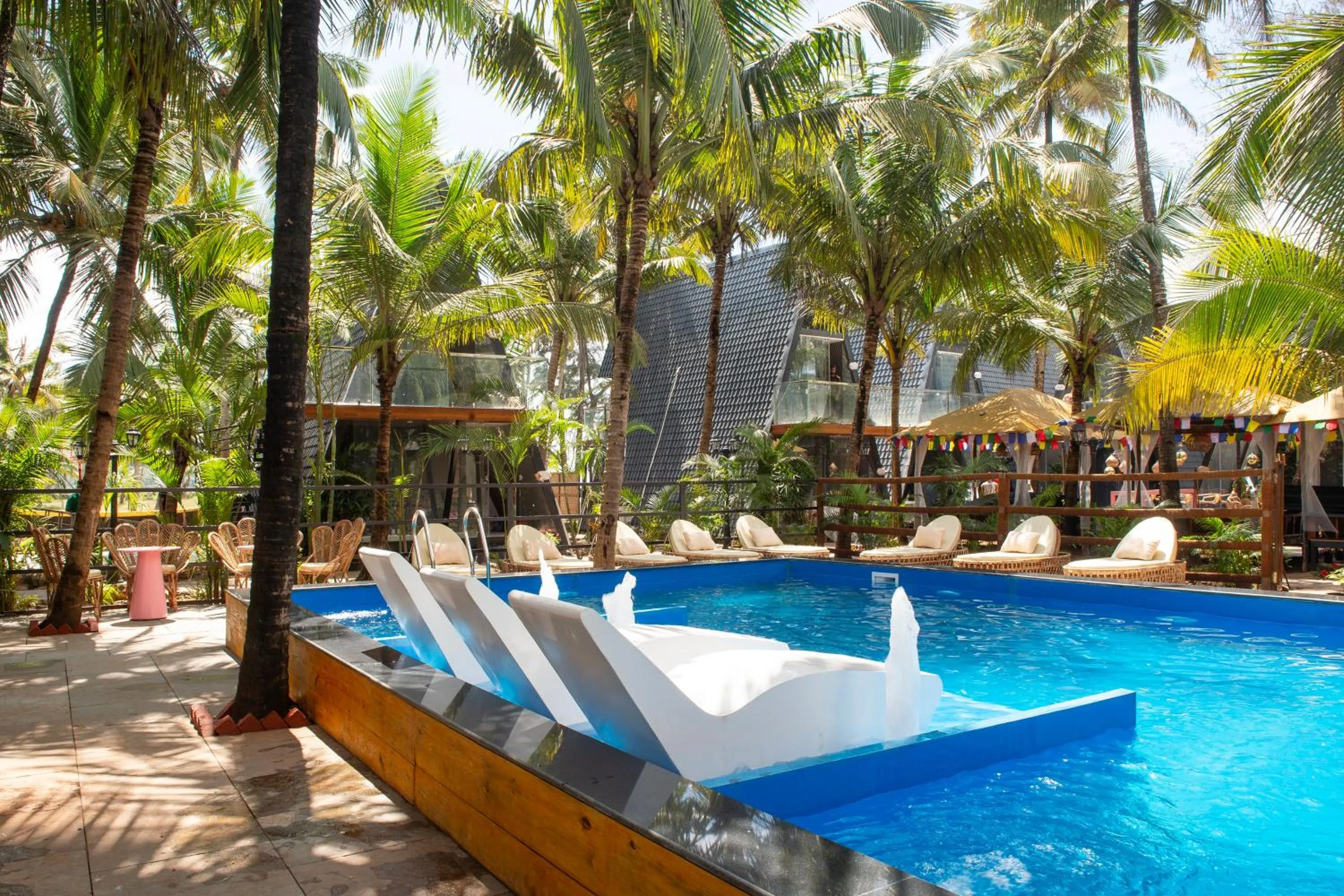 Garden view in The Rose Goa Beach Resort