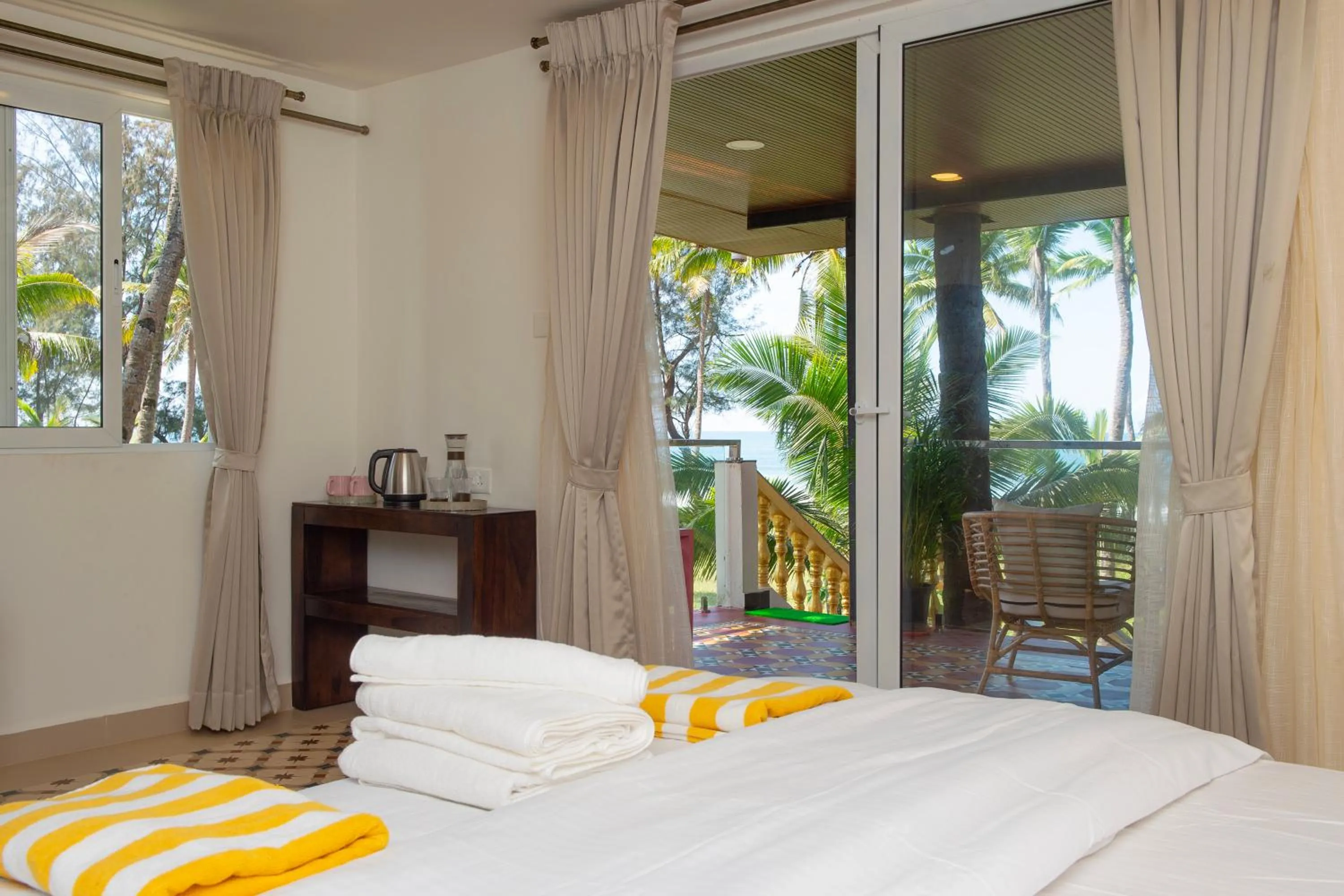 Bed in The Rose Goa Beach Resort