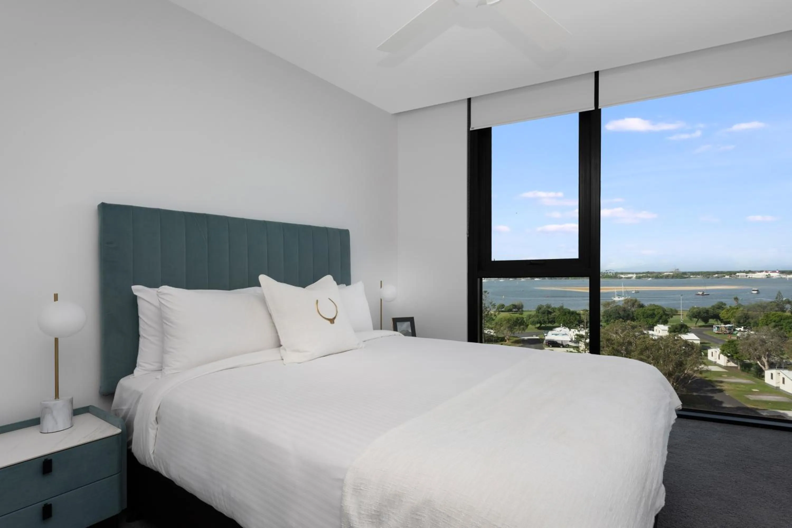 Bedroom, Bed in Marine Quarter Apartments by CLLIX