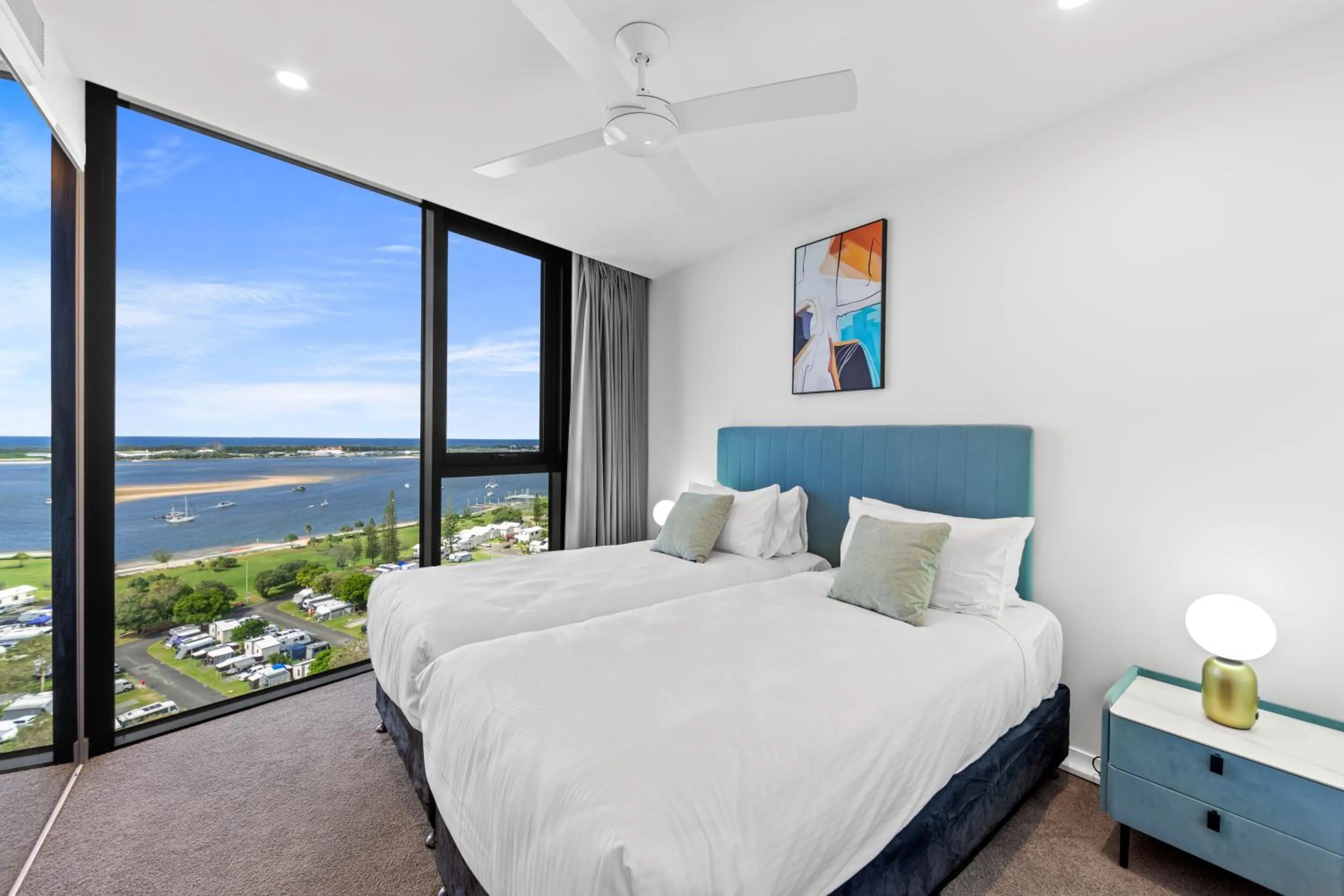 Bedroom, Bed in Marine Quarter Apartments by CLLIX