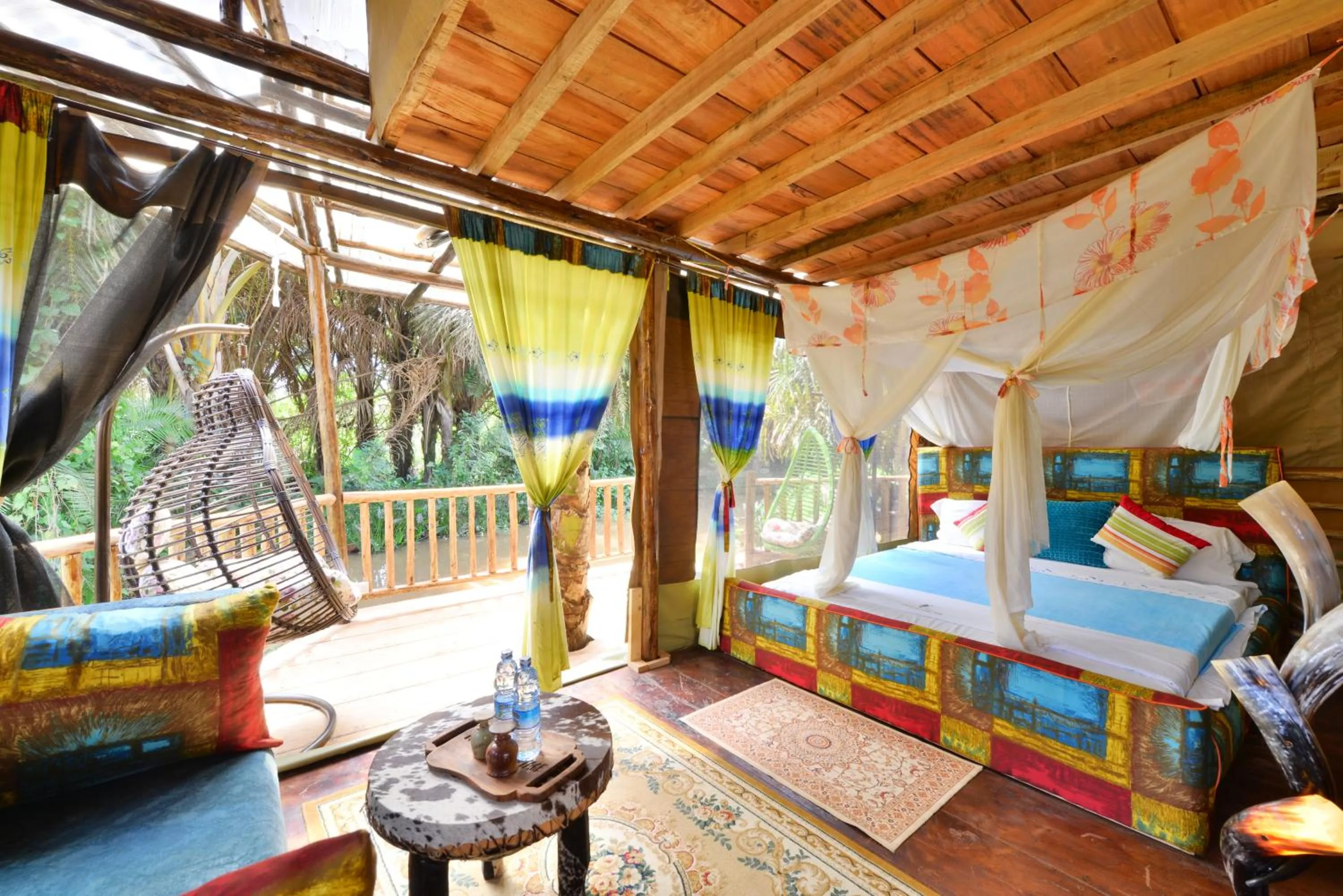 Bed in Malakai Eco Lodge