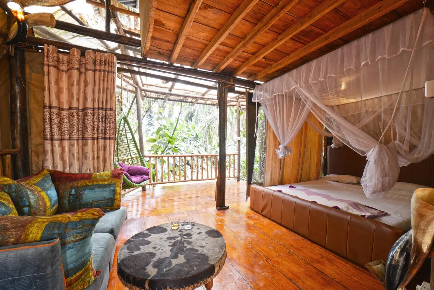 Bed in Malakai Eco Lodge