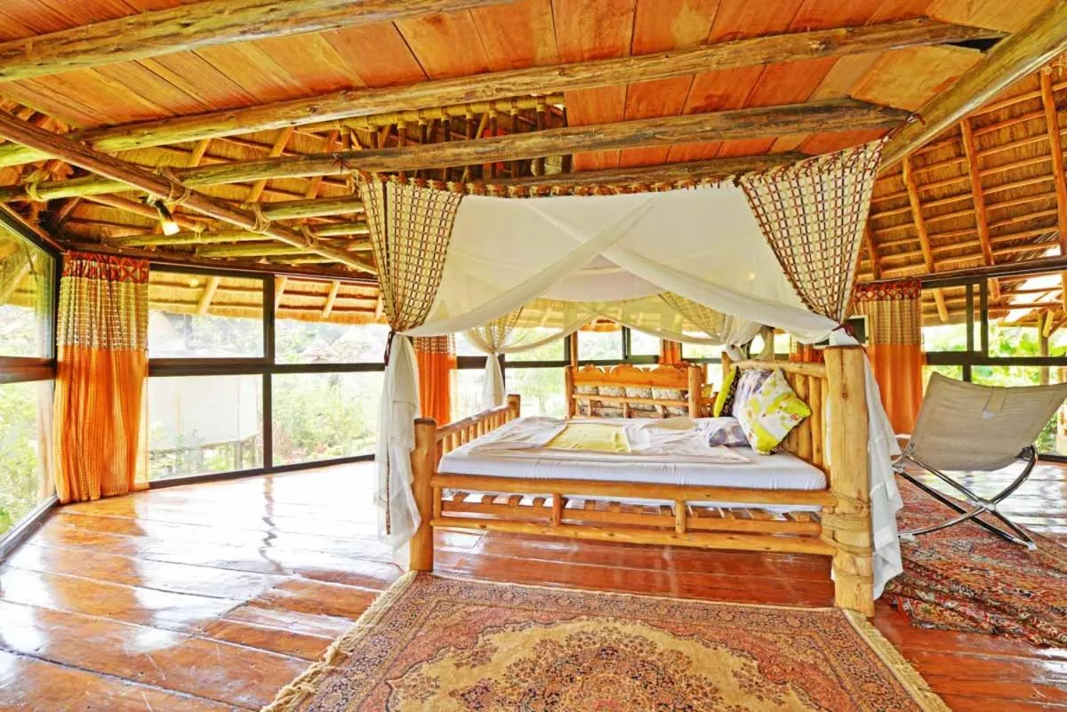 Bed in Malakai Eco Lodge
