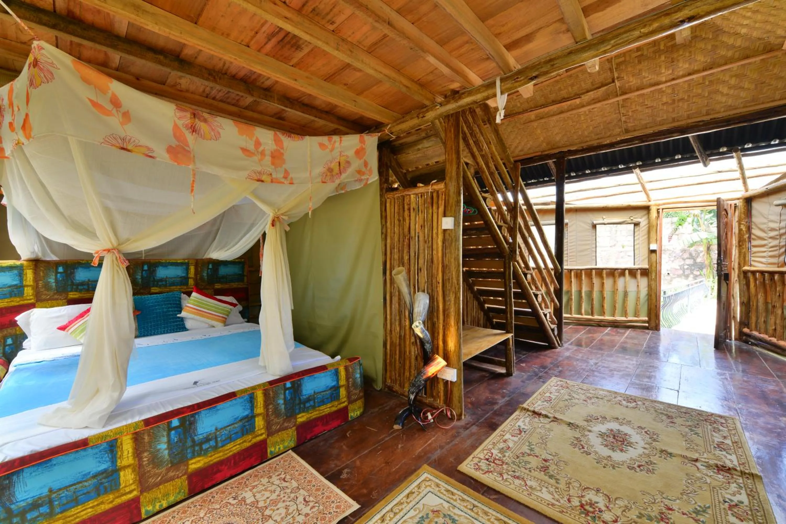 Bed in Malakai Eco Lodge