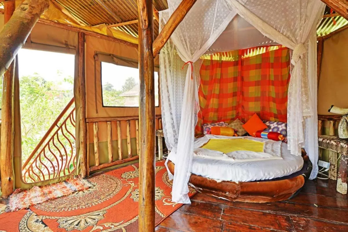 Bed in Malakai Eco Lodge
