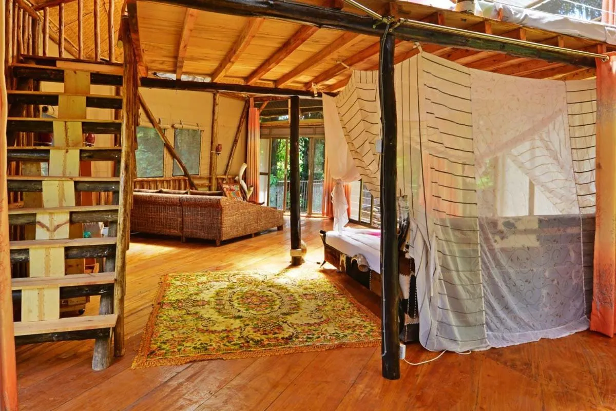 Bed in Malakai Eco Lodge