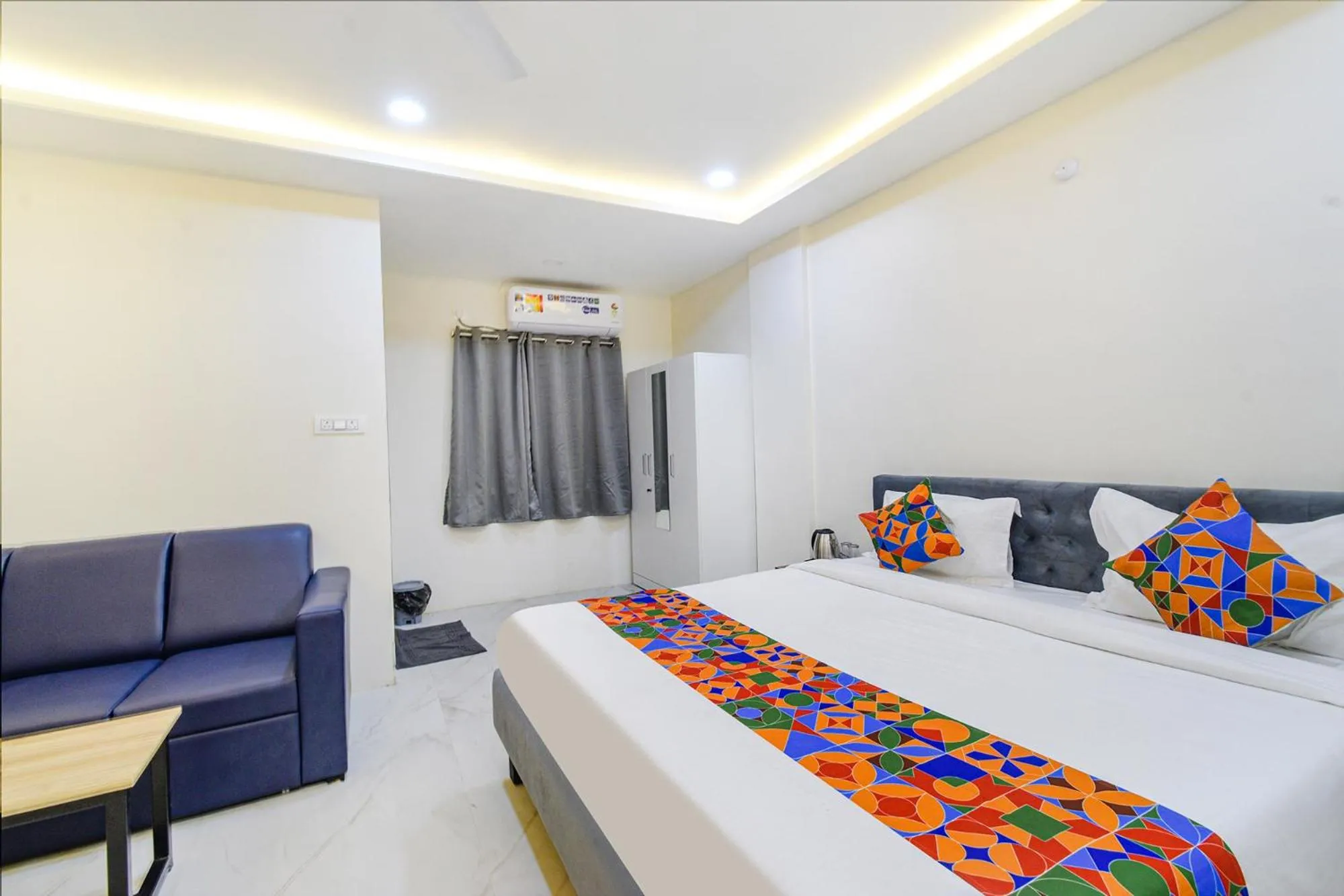 Bed in FabHotel SSR Ikon Suites - Nr Hyderabad Central University, Kondapur