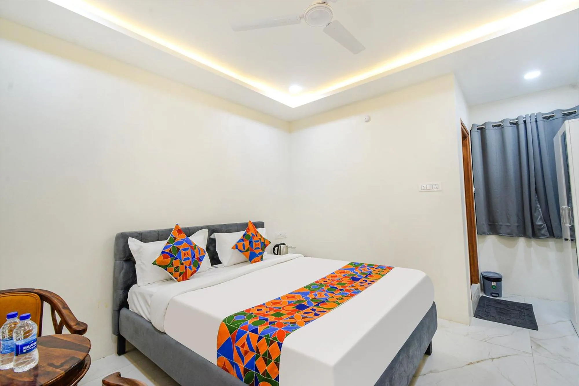 Bed in FabHotel SSR Ikon Suites - Nr Hyderabad Central University, Kondapur
