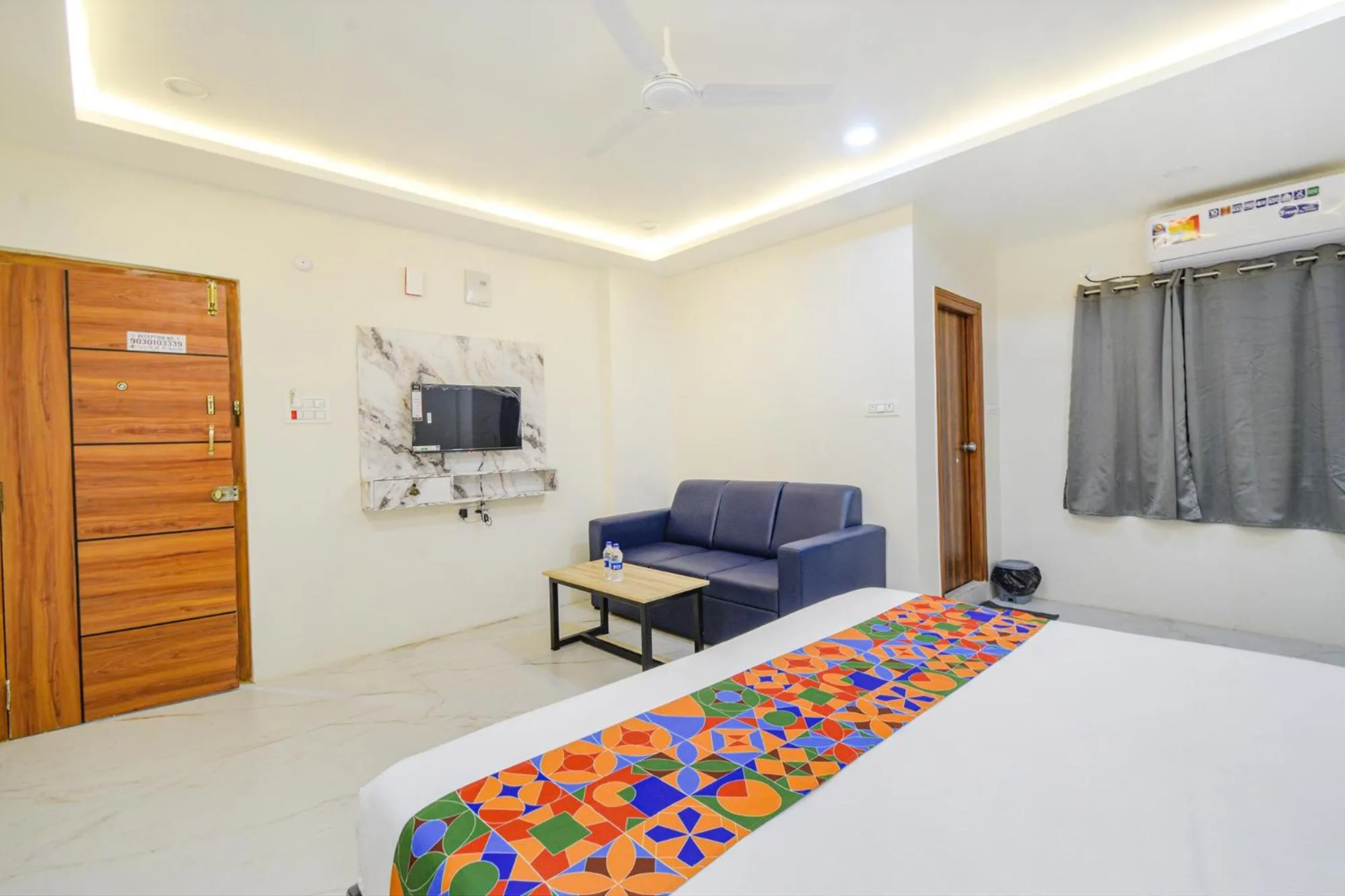 Bed in FabHotel SSR Ikon Suites - Nr Hyderabad Central University, Kondapur