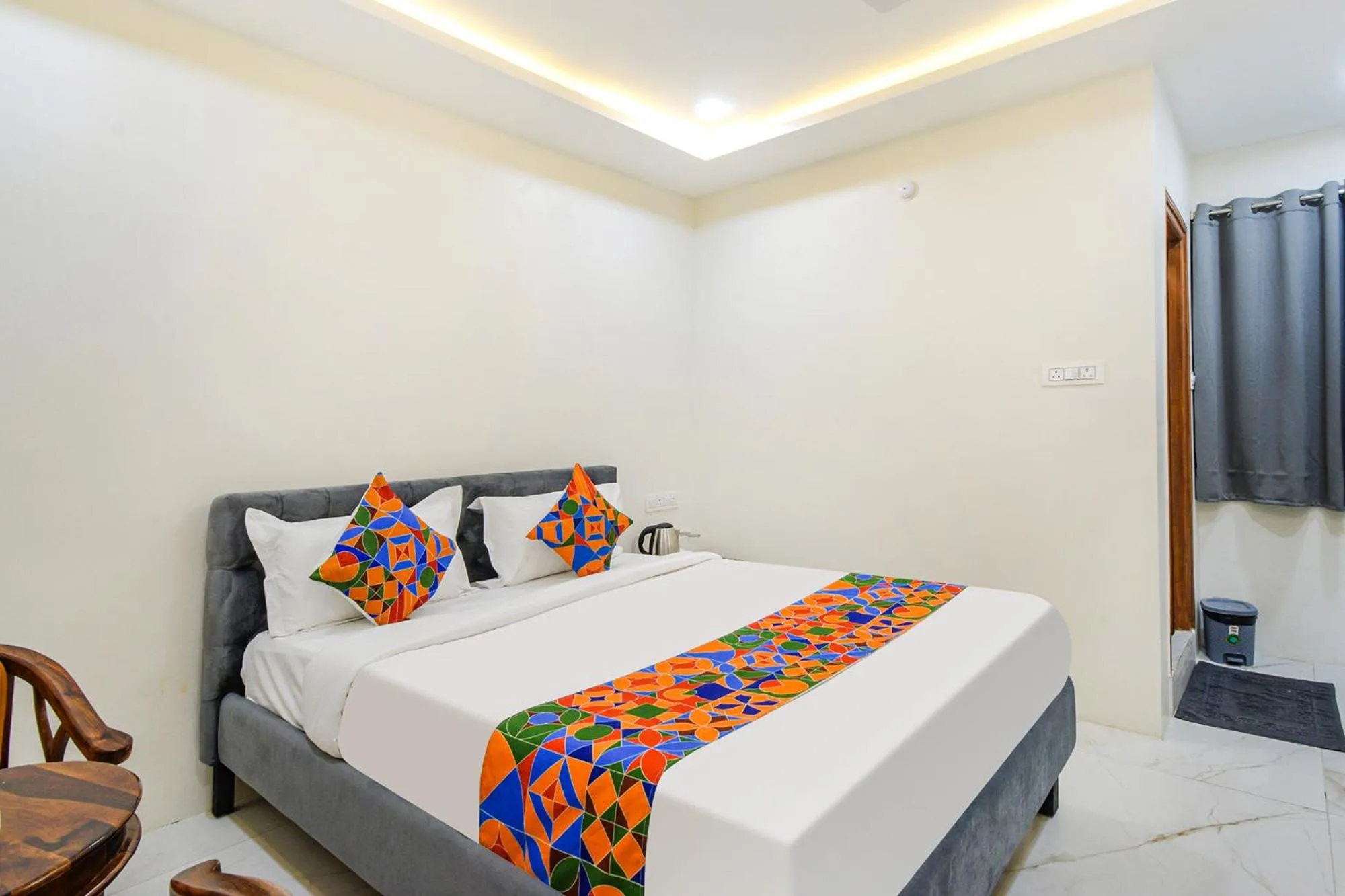 Bed in FabHotel SSR Ikon Suites - Nr Hyderabad Central University, Kondapur