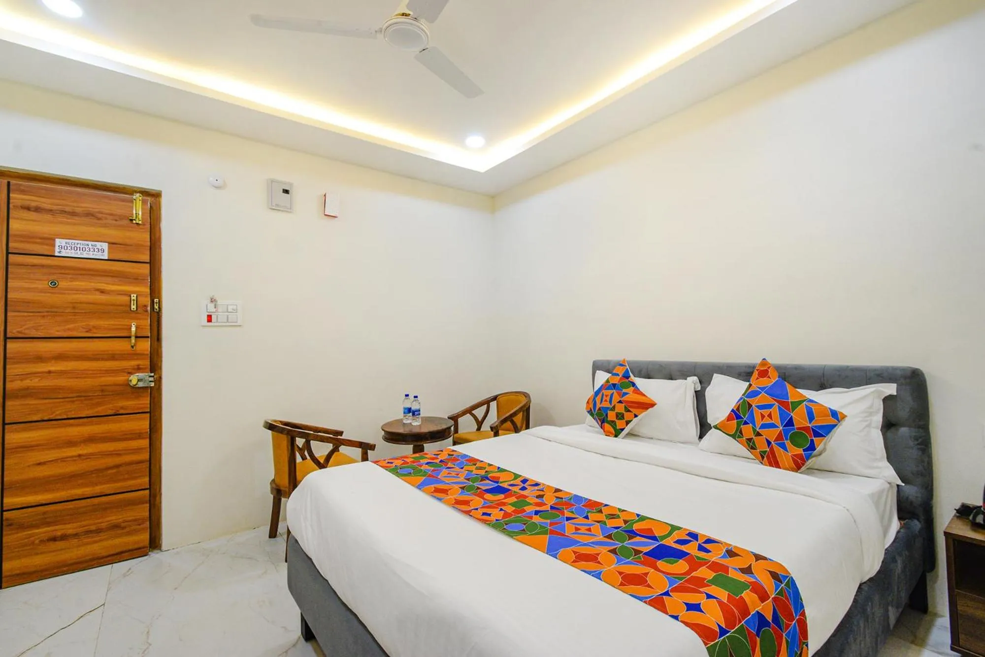 Bed in FabHotel SSR Ikon Suites - Nr Hyderabad Central University, Kondapur