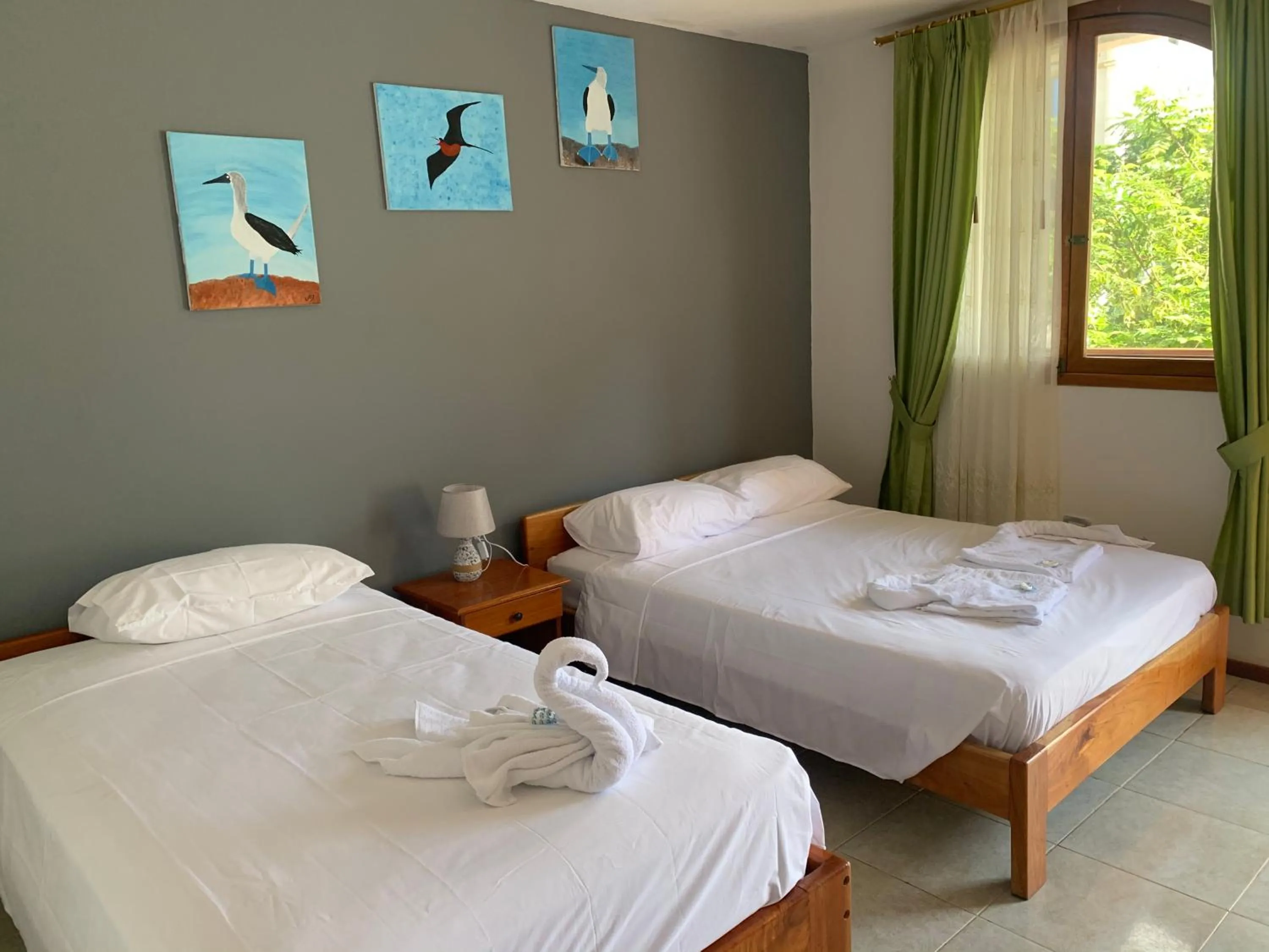 Bed in Hostal White House Galapagos