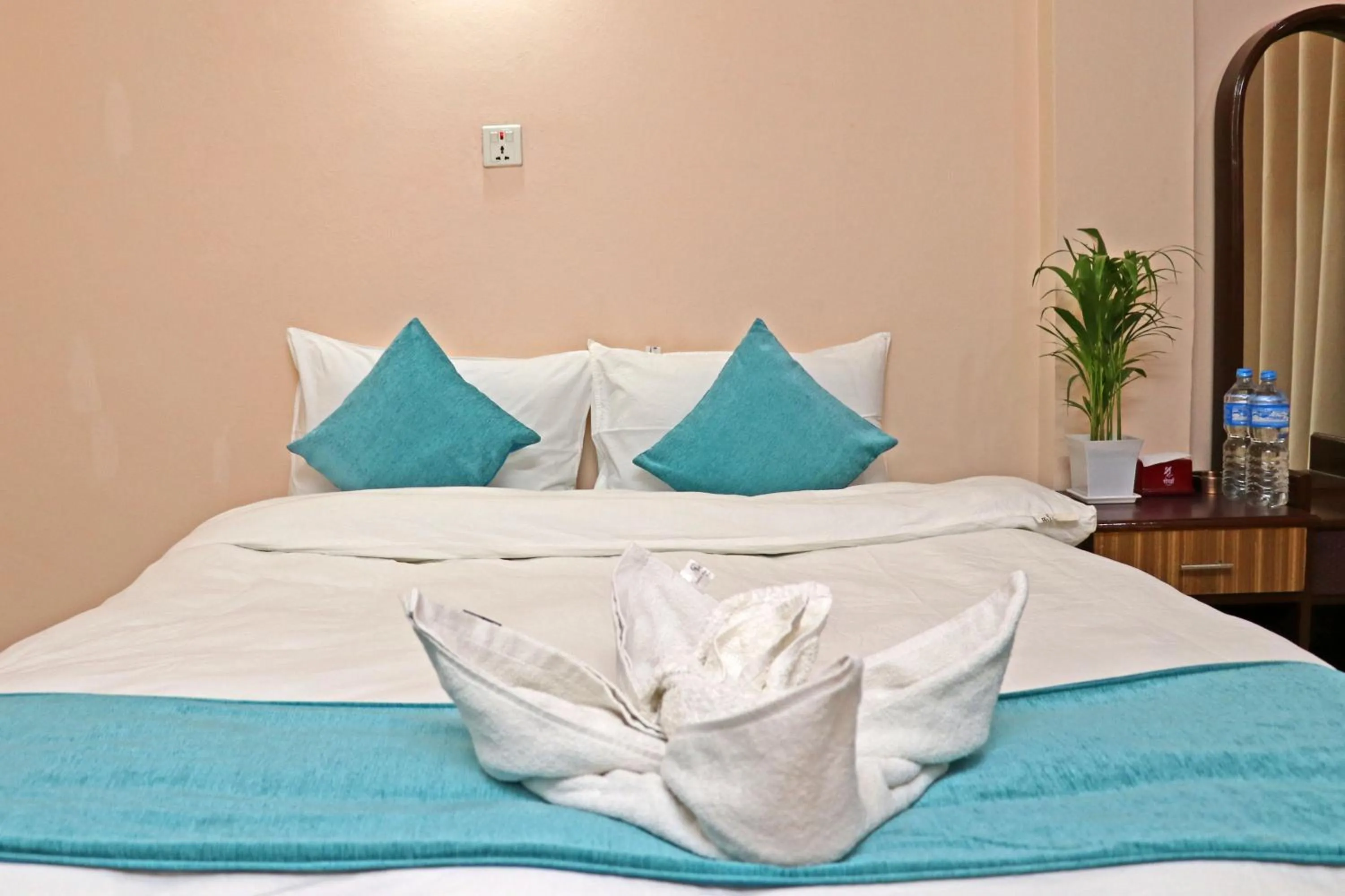 Bed in Hotel Resunga Arjun