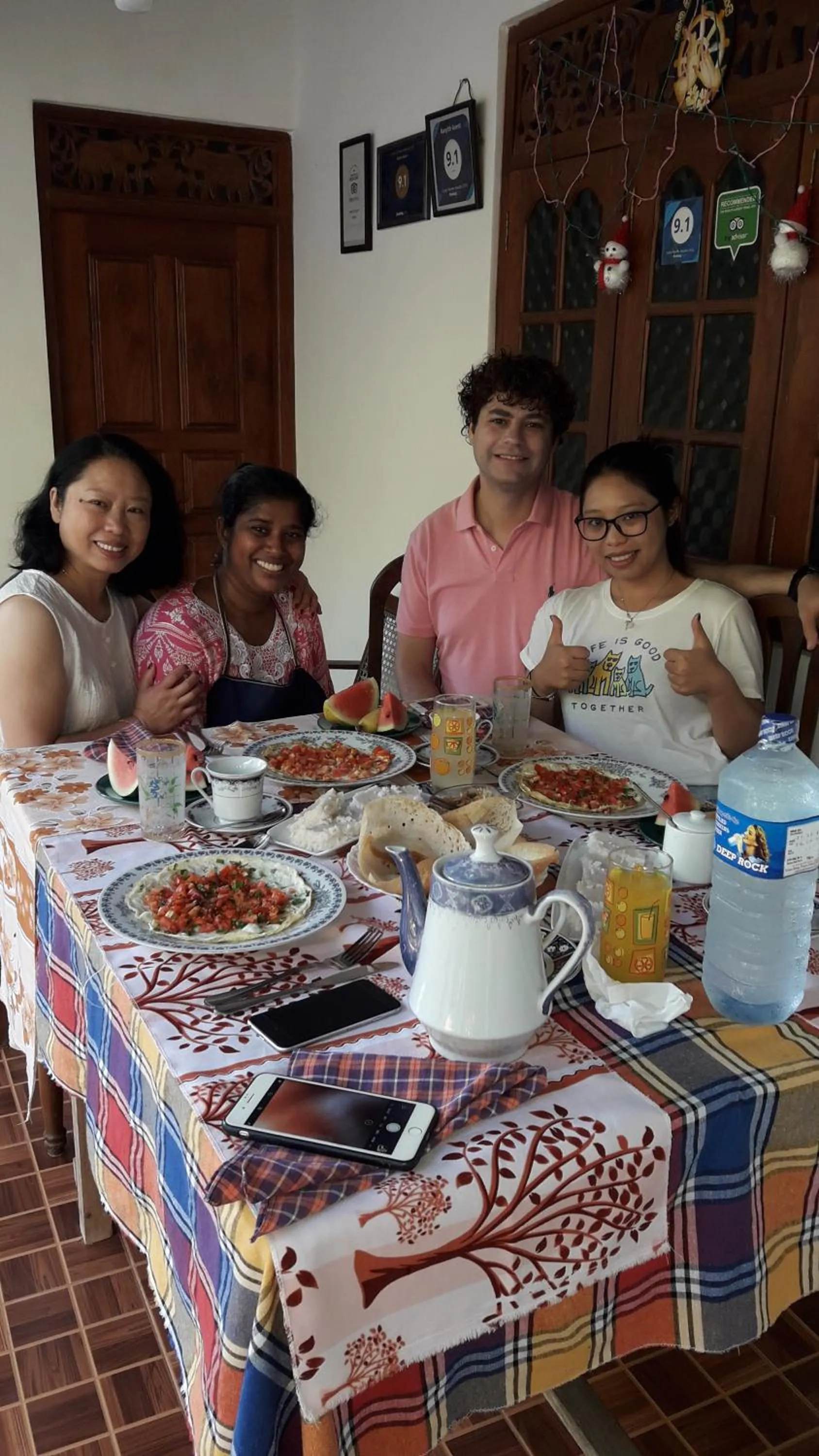 Asian breakfast in Ranjith Guest