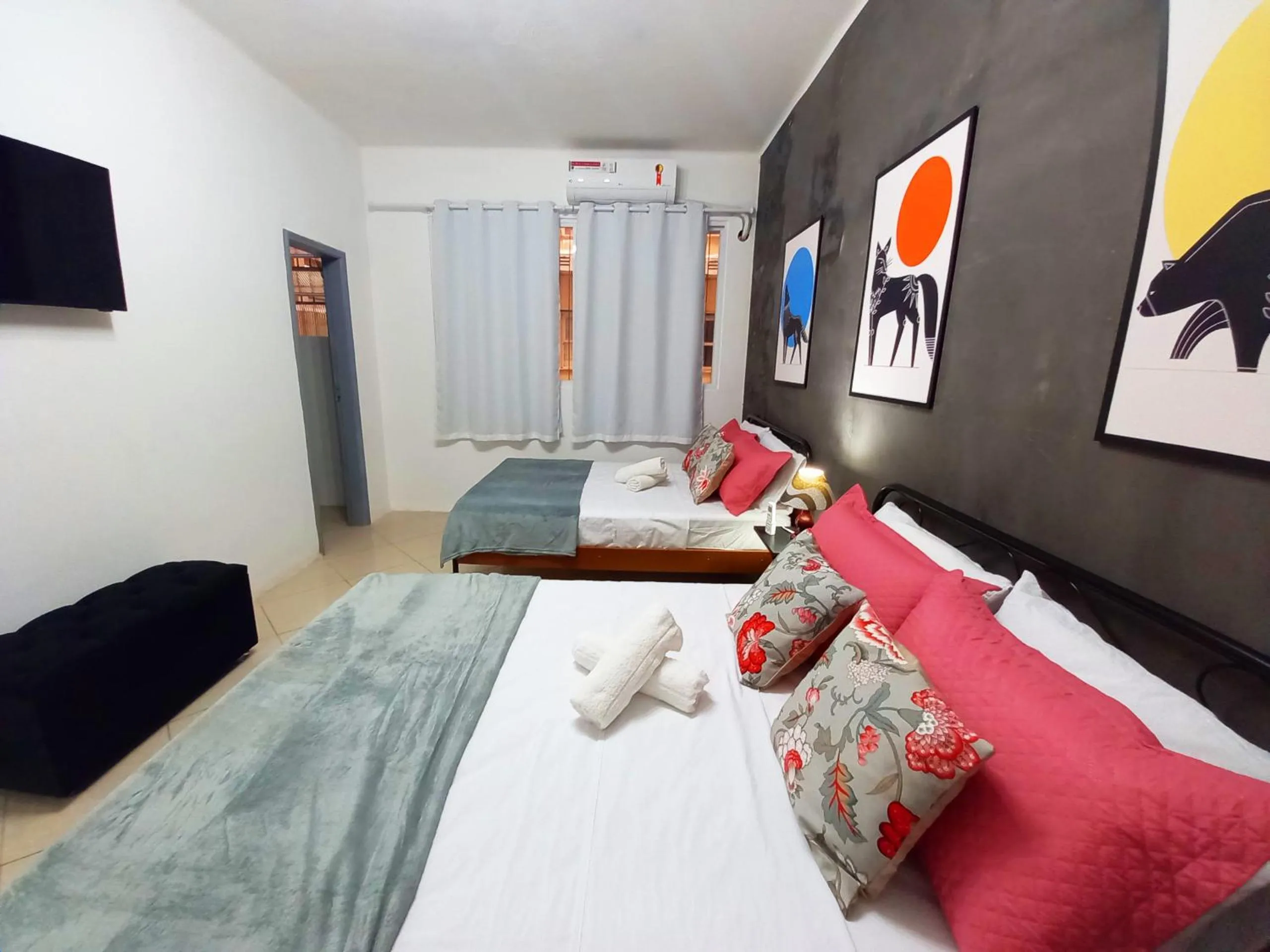 Bed in Studio na Praia de Copacabana, maquina de lavar