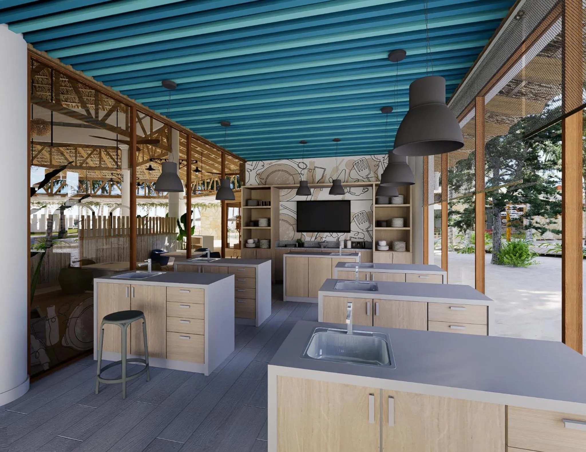 Communal lounge/ TV room in Bahia Principe Luxury Esmeralda All Inclusive - Newly Renovated