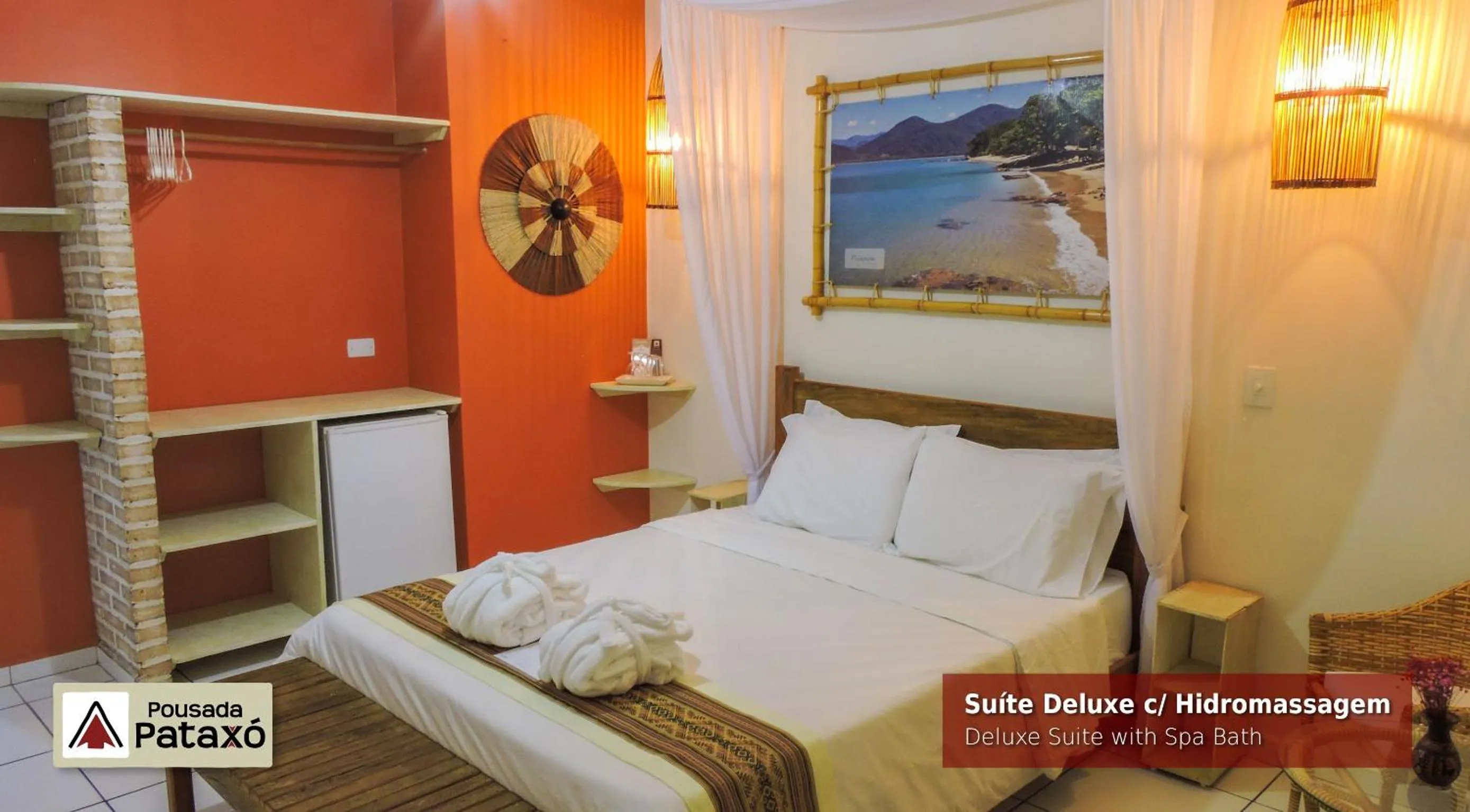 Hot Tub, Bed in Pousada Pataxó