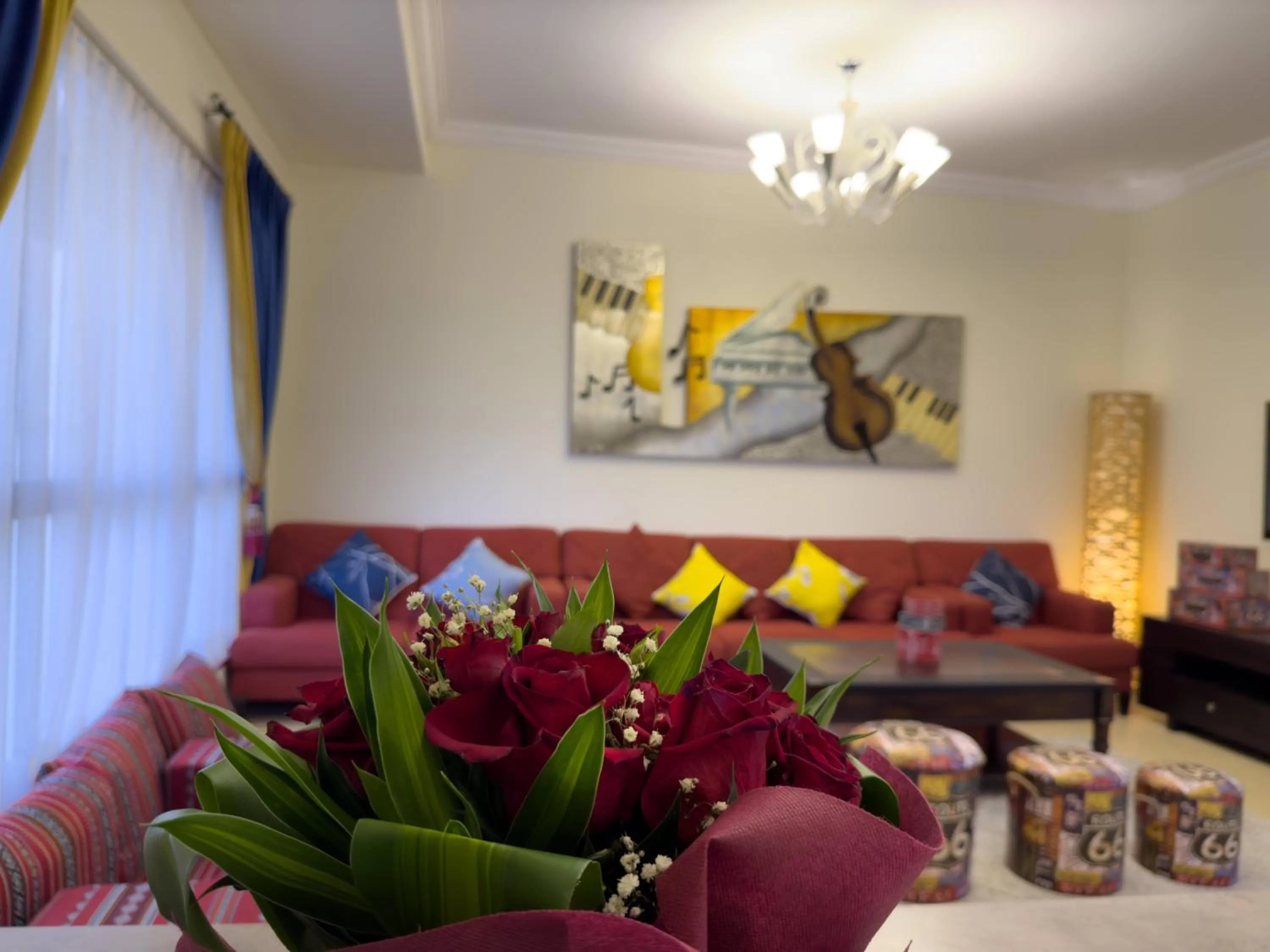 Living room in Route 66 Beach Hostel