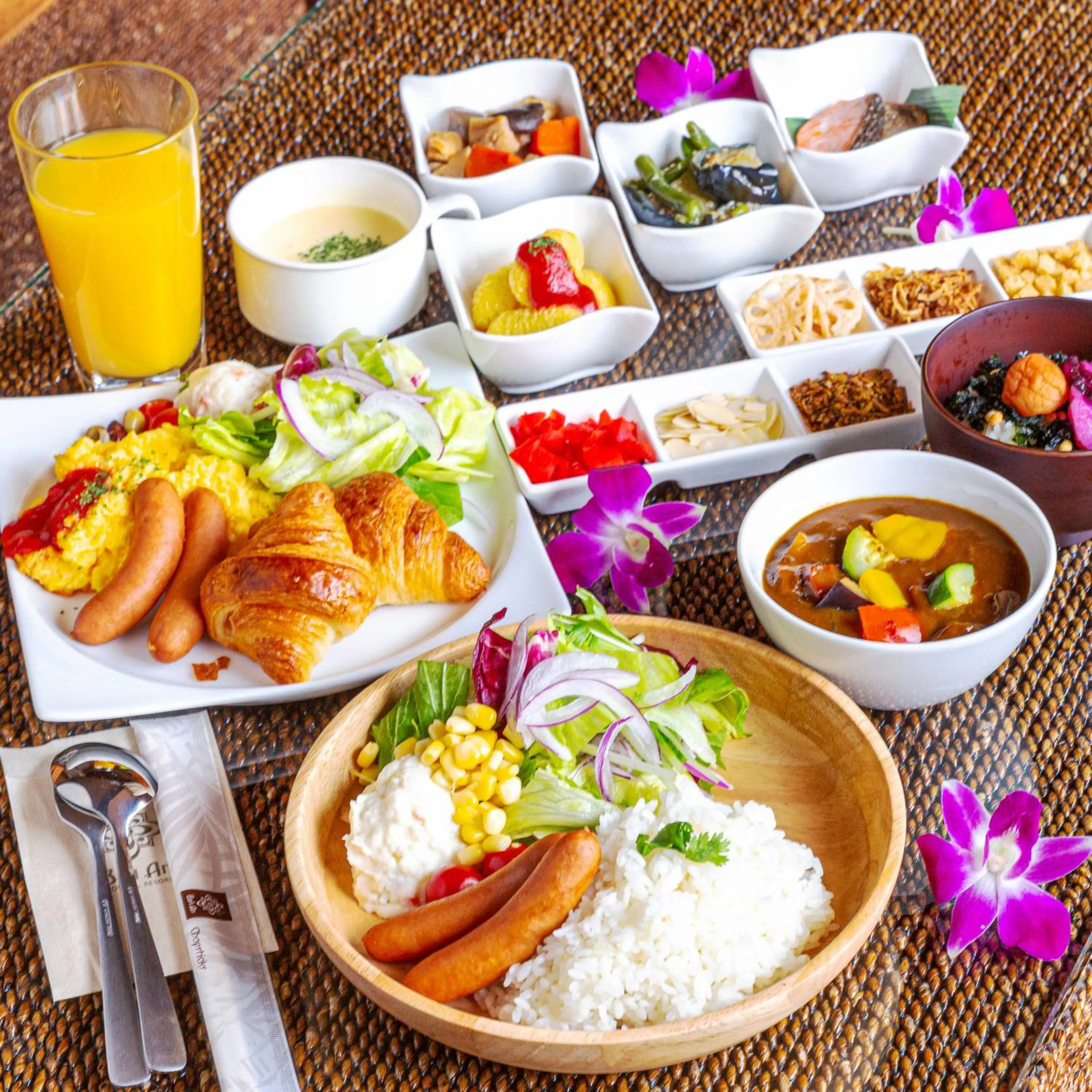 Breakfast in Hotel Balian Resort Chiba - Family Kids Group Concept