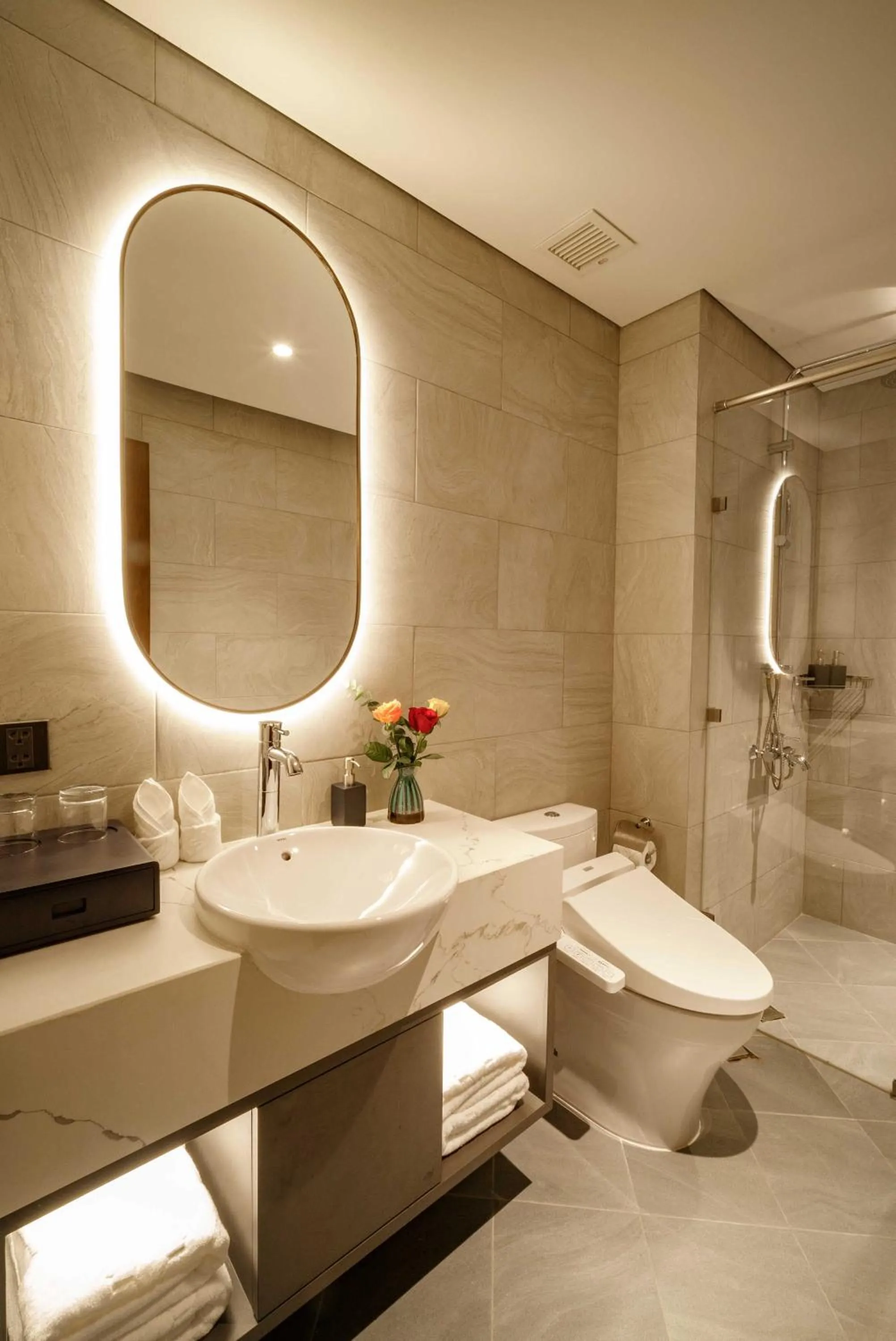 Shower in Nhat Ha Lavish Hotel