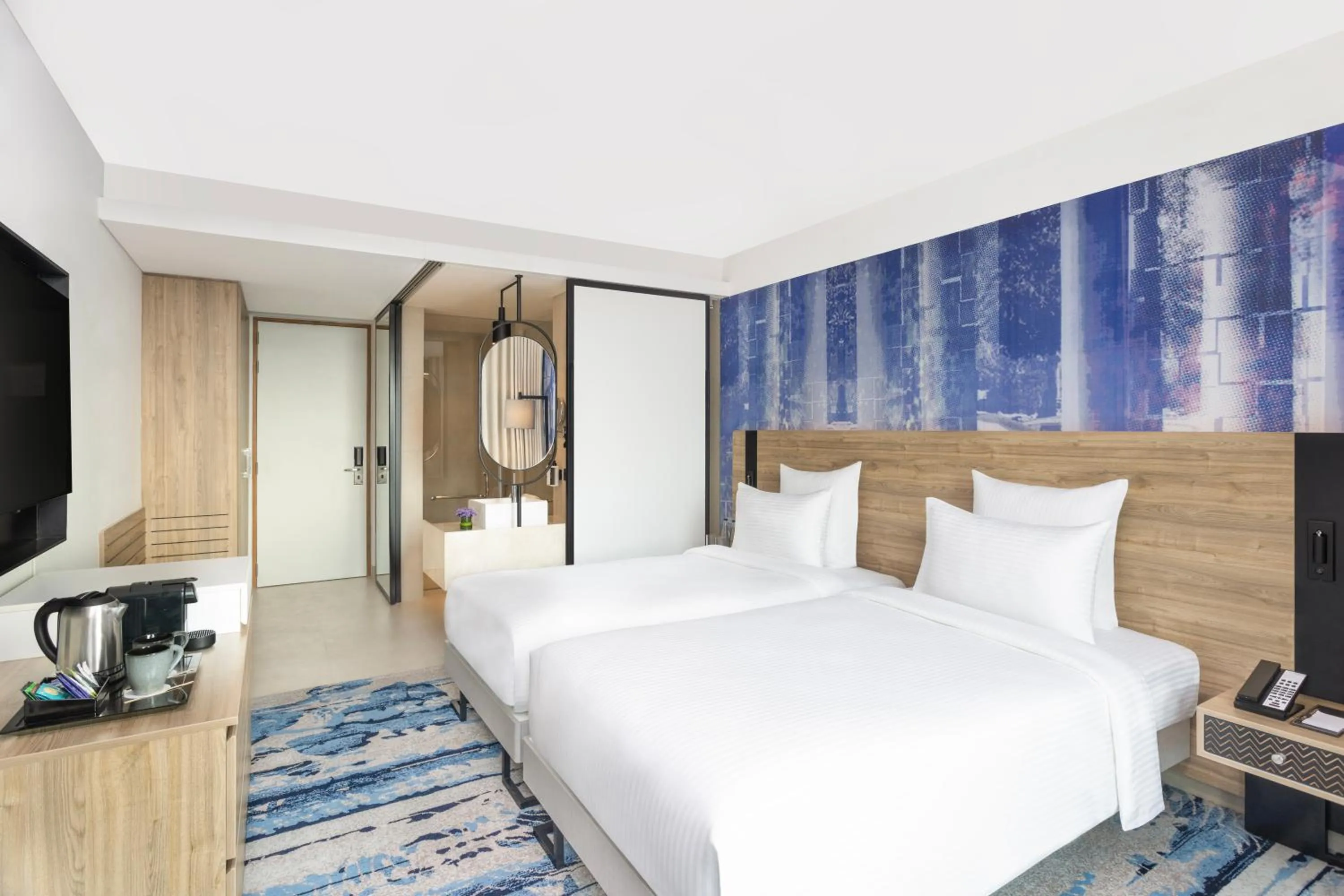 View (from property/room), Bed in Novotel New Delhi City Centre