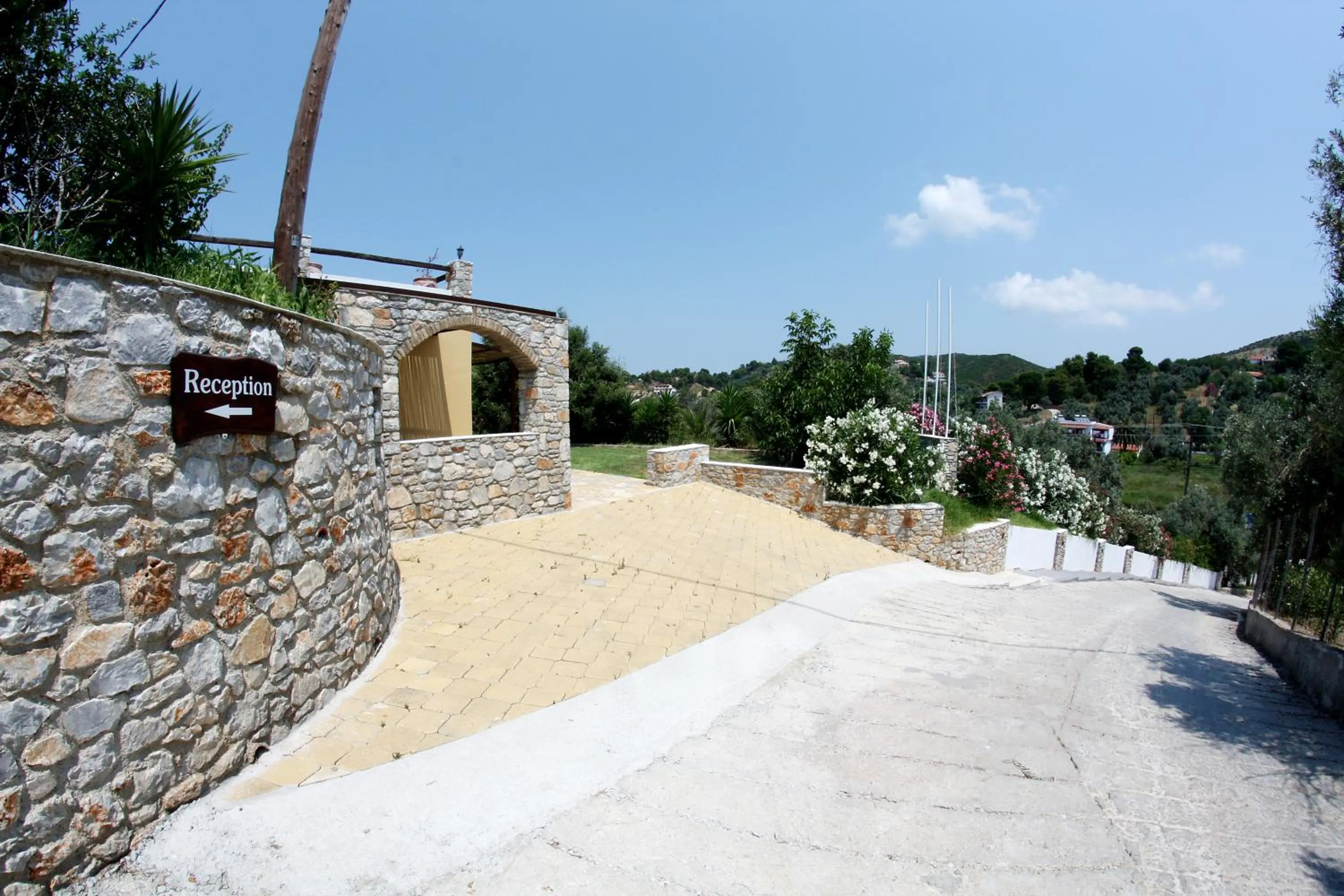 Facade/entrance in Skiathos Island Suites