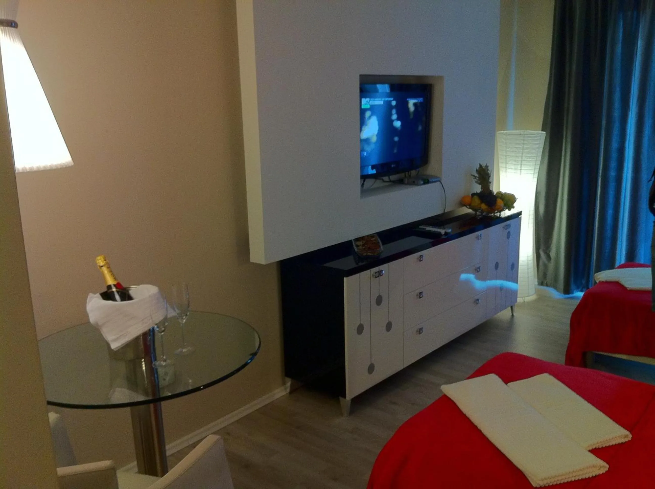 Dining area, Bed in Apartments and Rooms Grand Palazzo