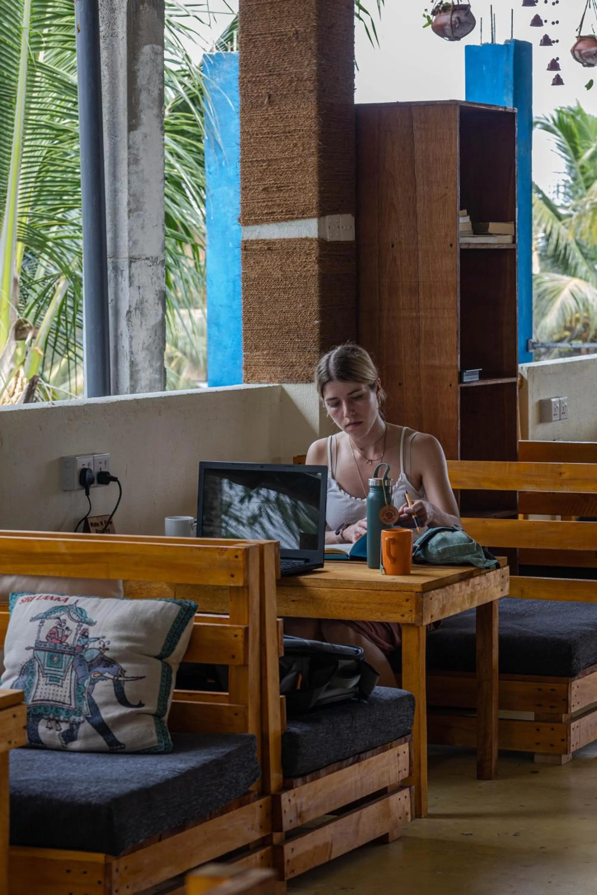 Dining area in Wake N Flow, Weligama