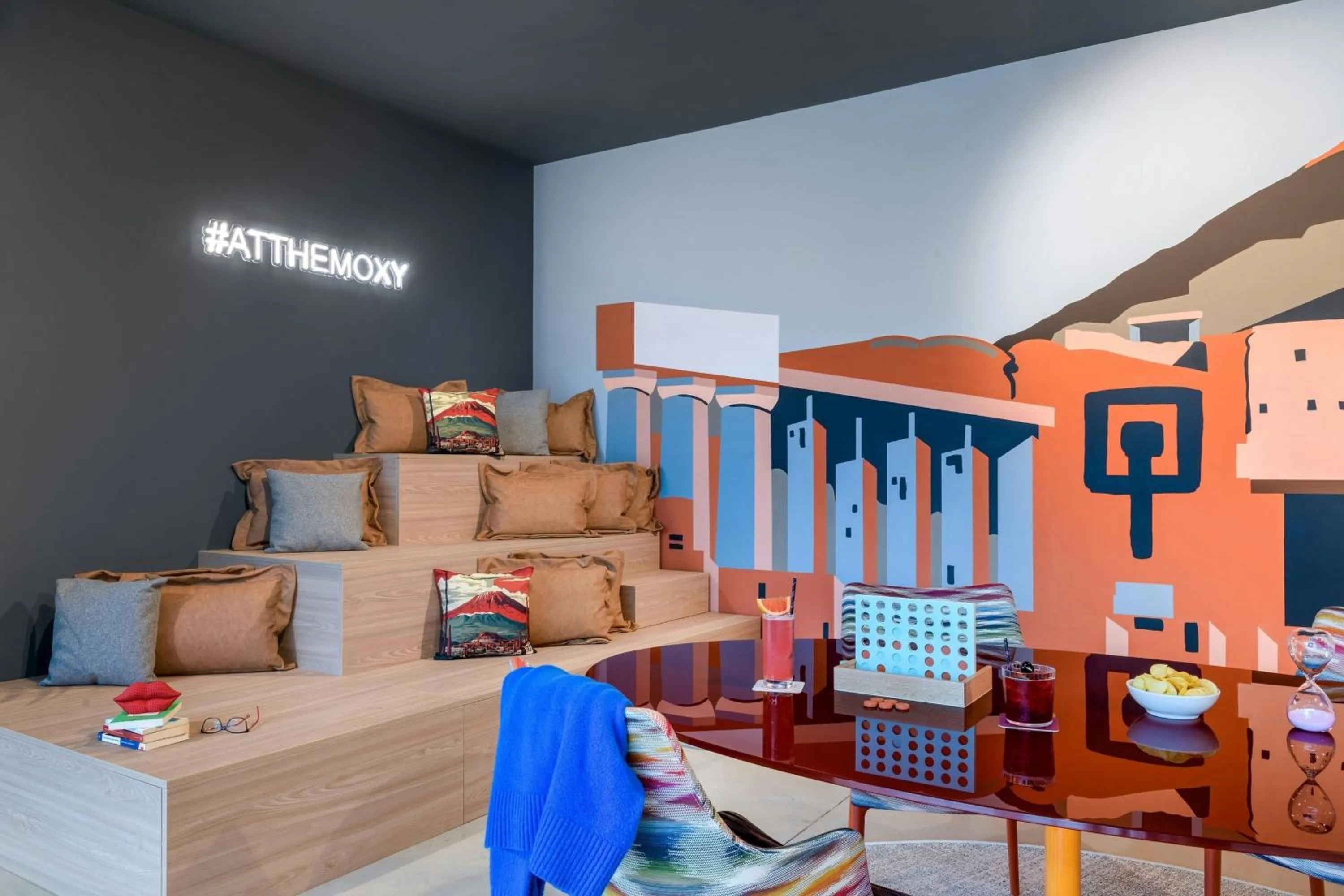 Lobby or reception in Moxy Pompeii