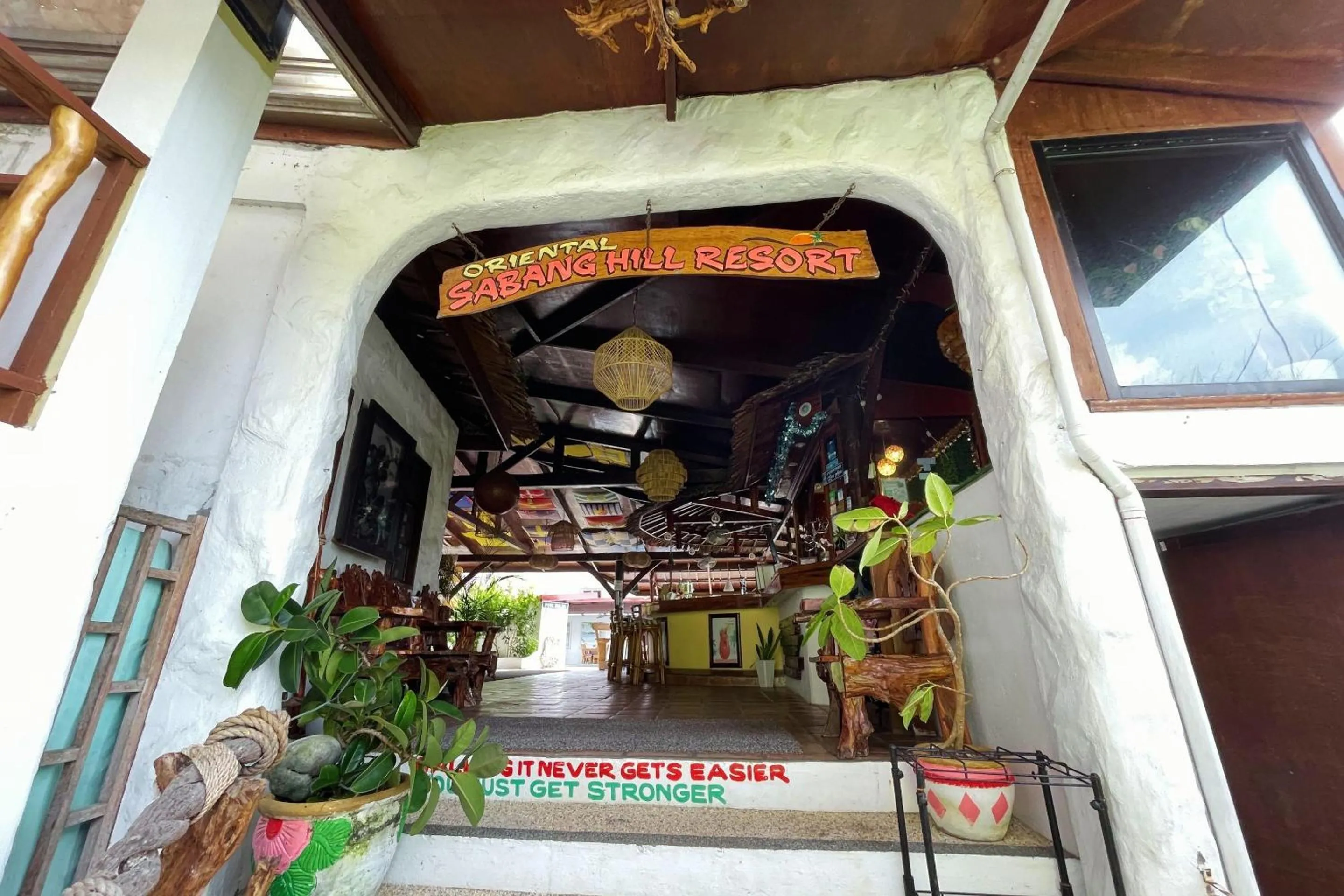 Facade/entrance in Oriental Hill Sabang Resort Puerto Galera