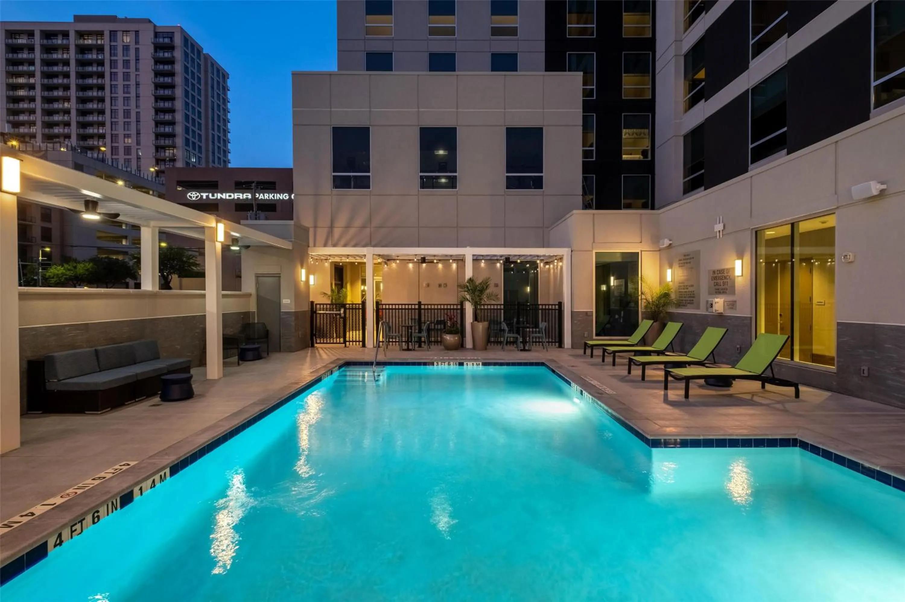Pool view in Home2 Suites By Hilton Houston Downtown Convention Center