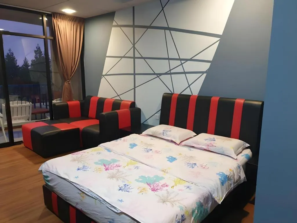 Bed in Happy Village Kundasang