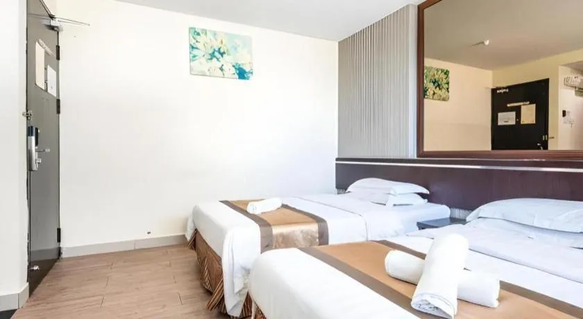 Bed in Goldenhill Hotel