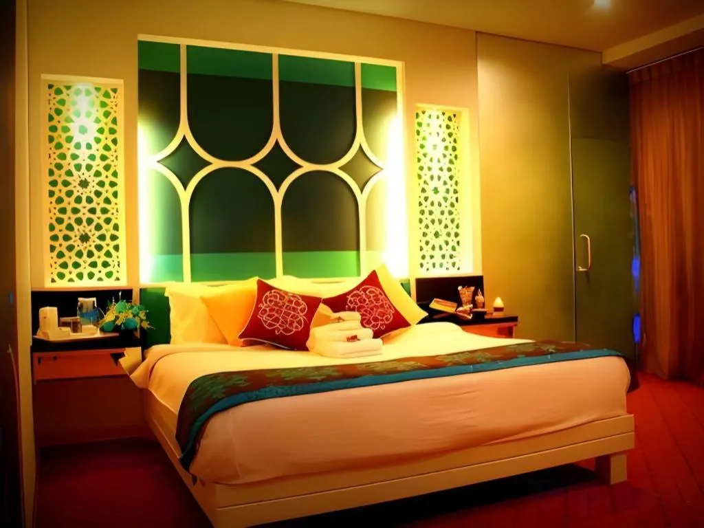 Bed in Hotel El Zahraa