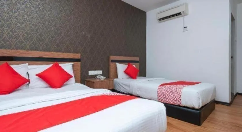 Bed in Hotel Aromas Kulai