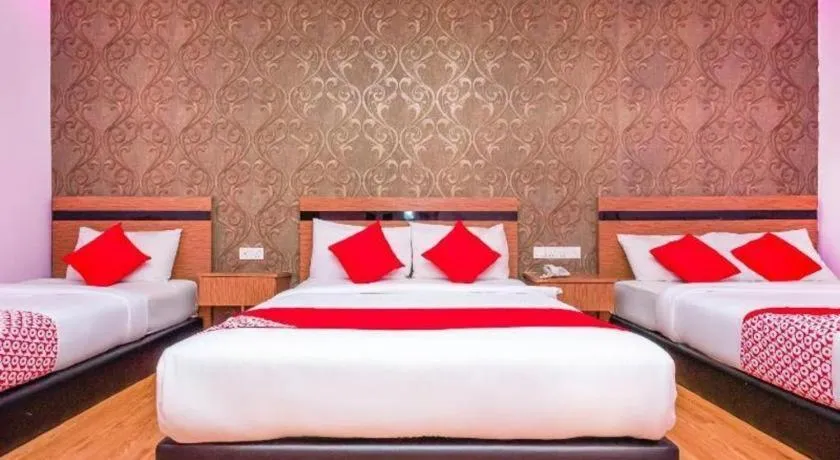 Bed in Hotel Aromas Kulai