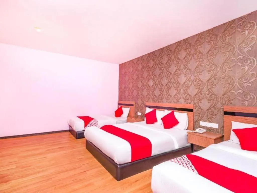 Bed in Hotel Aromas Kulai