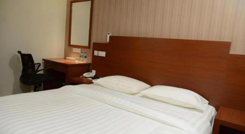 Bed in Elegant Hotel