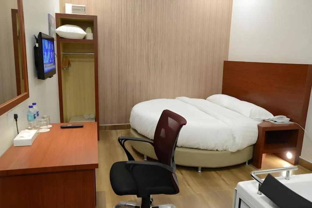 Bed in Elegant Hotel