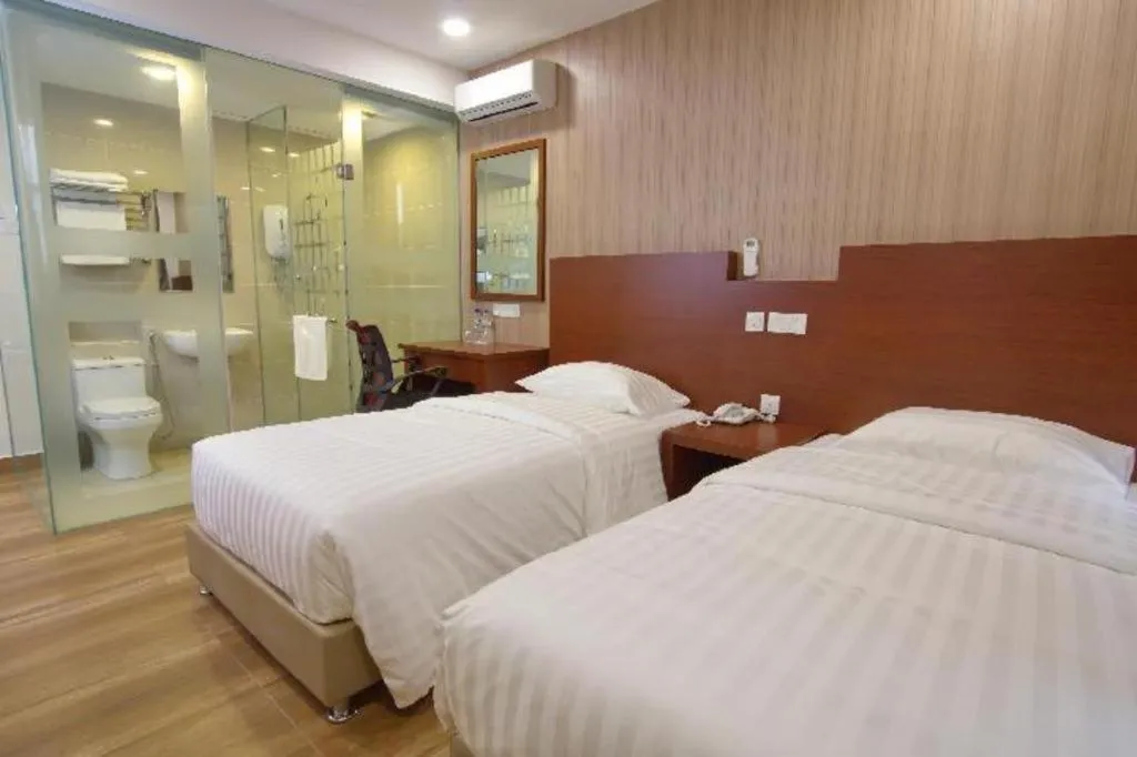 Bed in Elegant Hotel