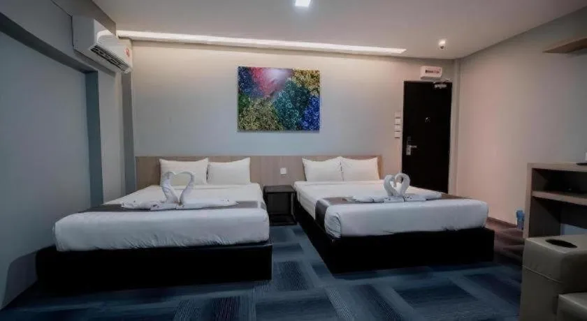 Bed in Kimal Hotel Taiping