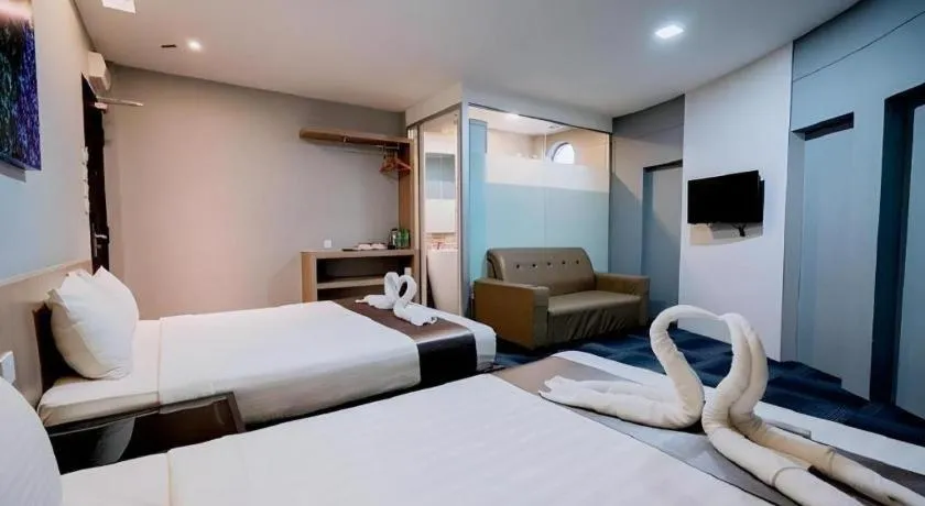 Bed in Kimal Hotel Taiping