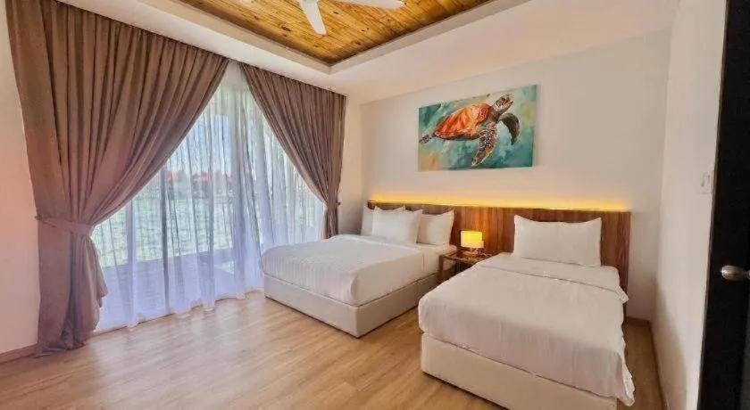 Bed in Sand Bay Resort Semporna