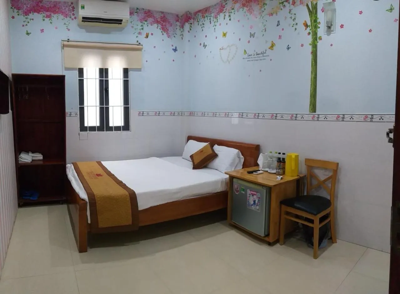 Bed in Ngan Giang Guesthouse