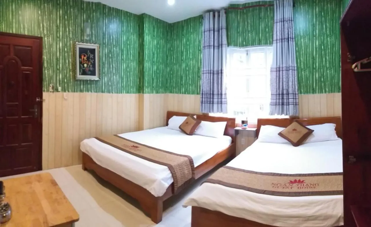 Bed in Ngan Giang Guesthouse