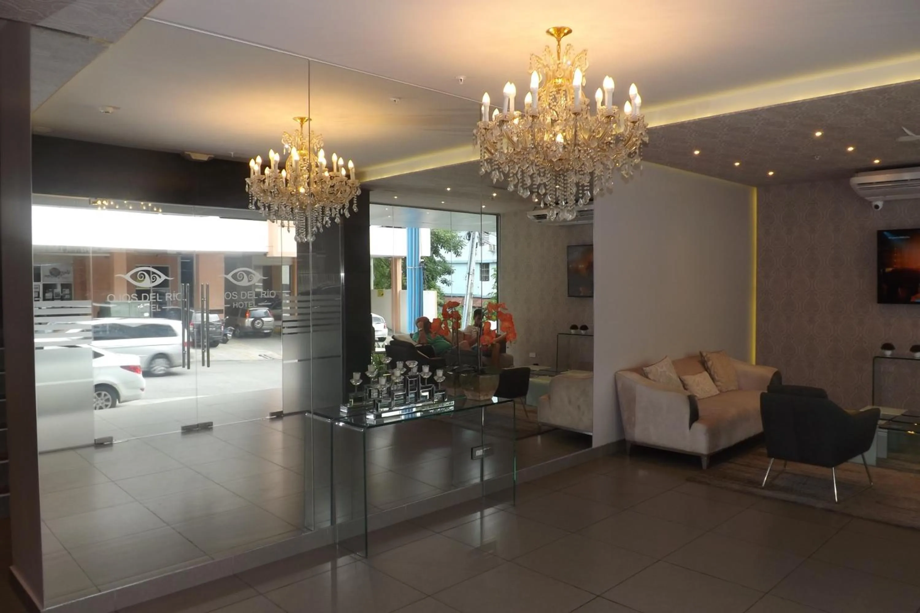 Lobby or reception in Hotel Ojos Del Rio