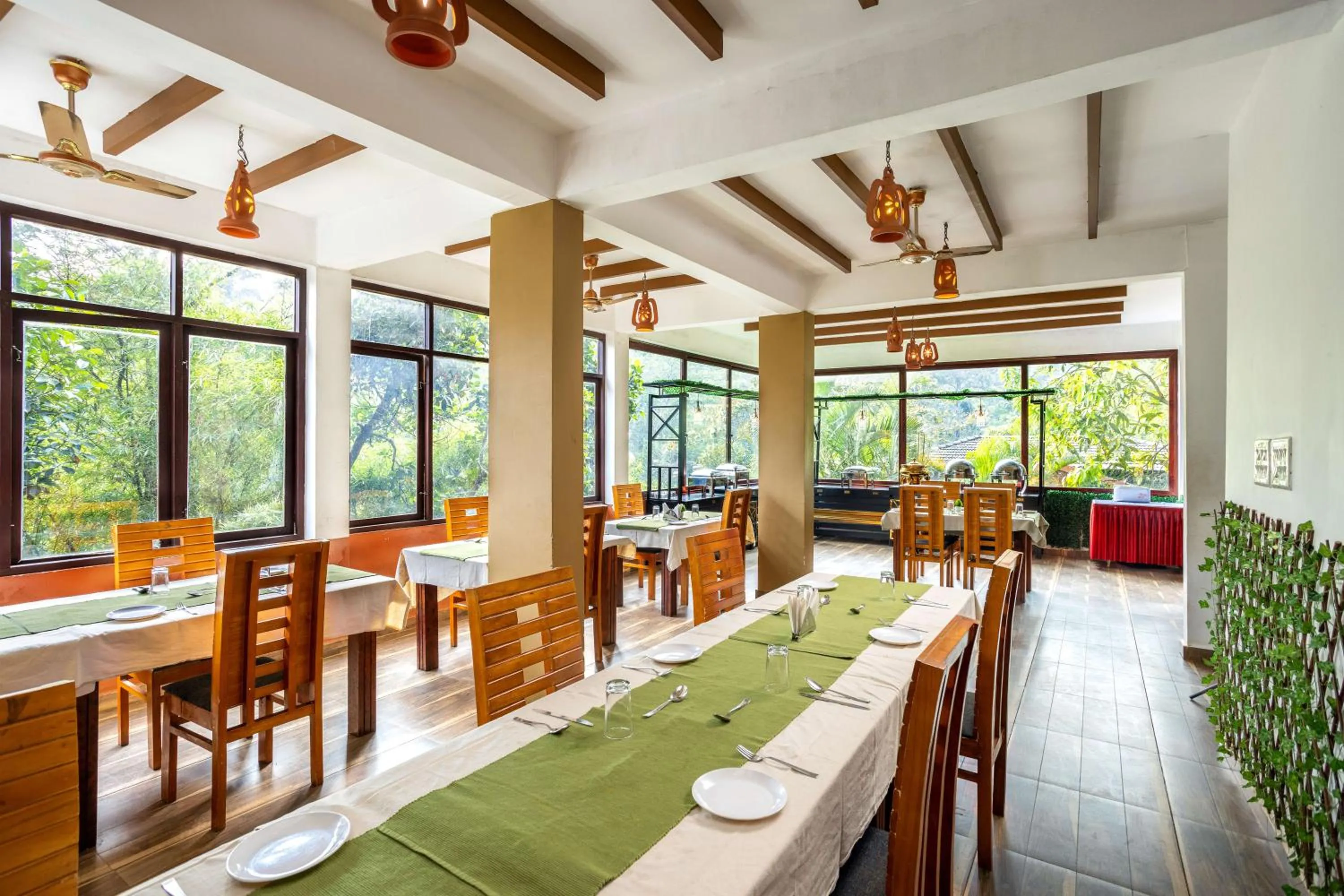 Seating area in Lakkidi Village Resort Wayanad