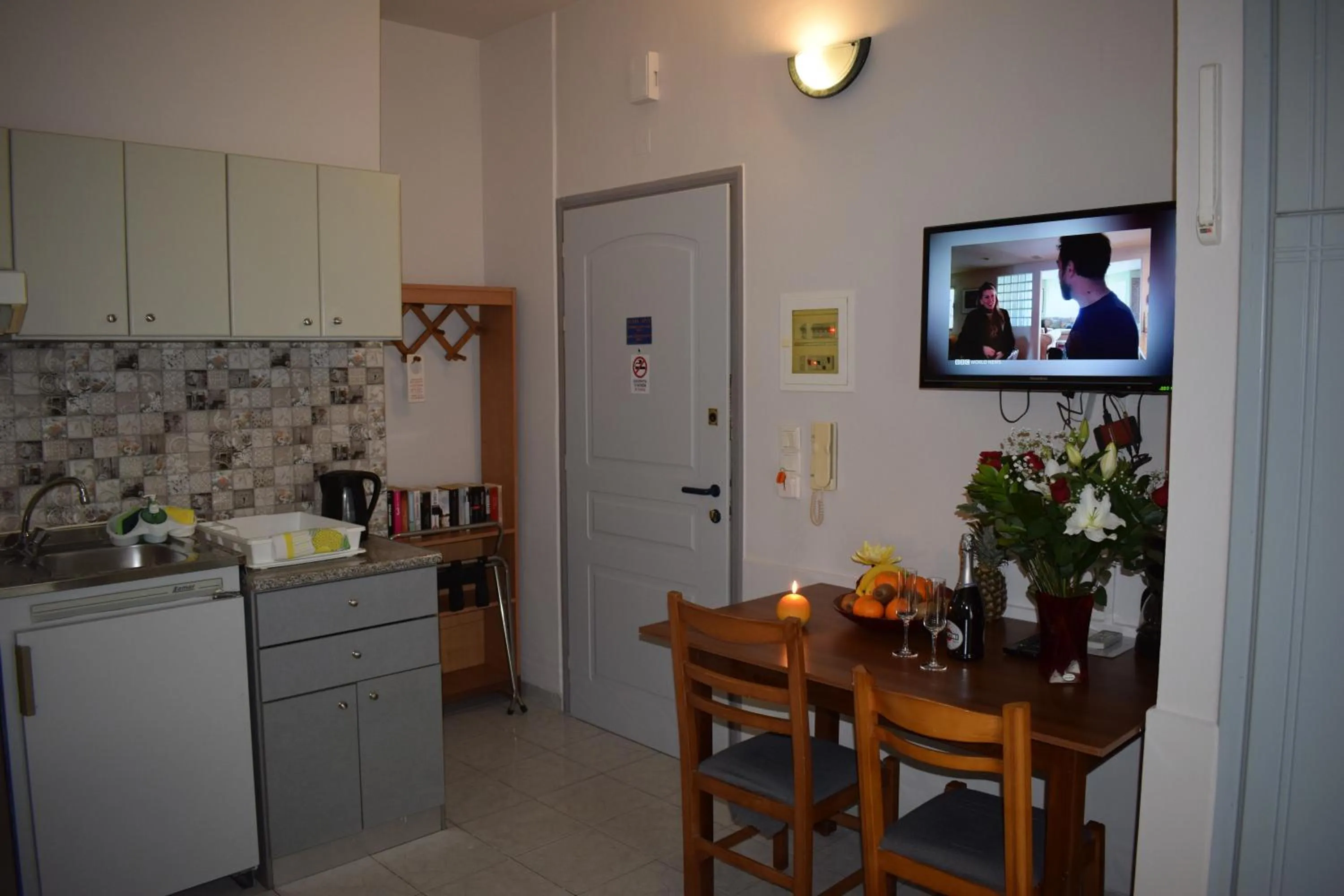 Kitchen or kitchenette in Alena Apartments