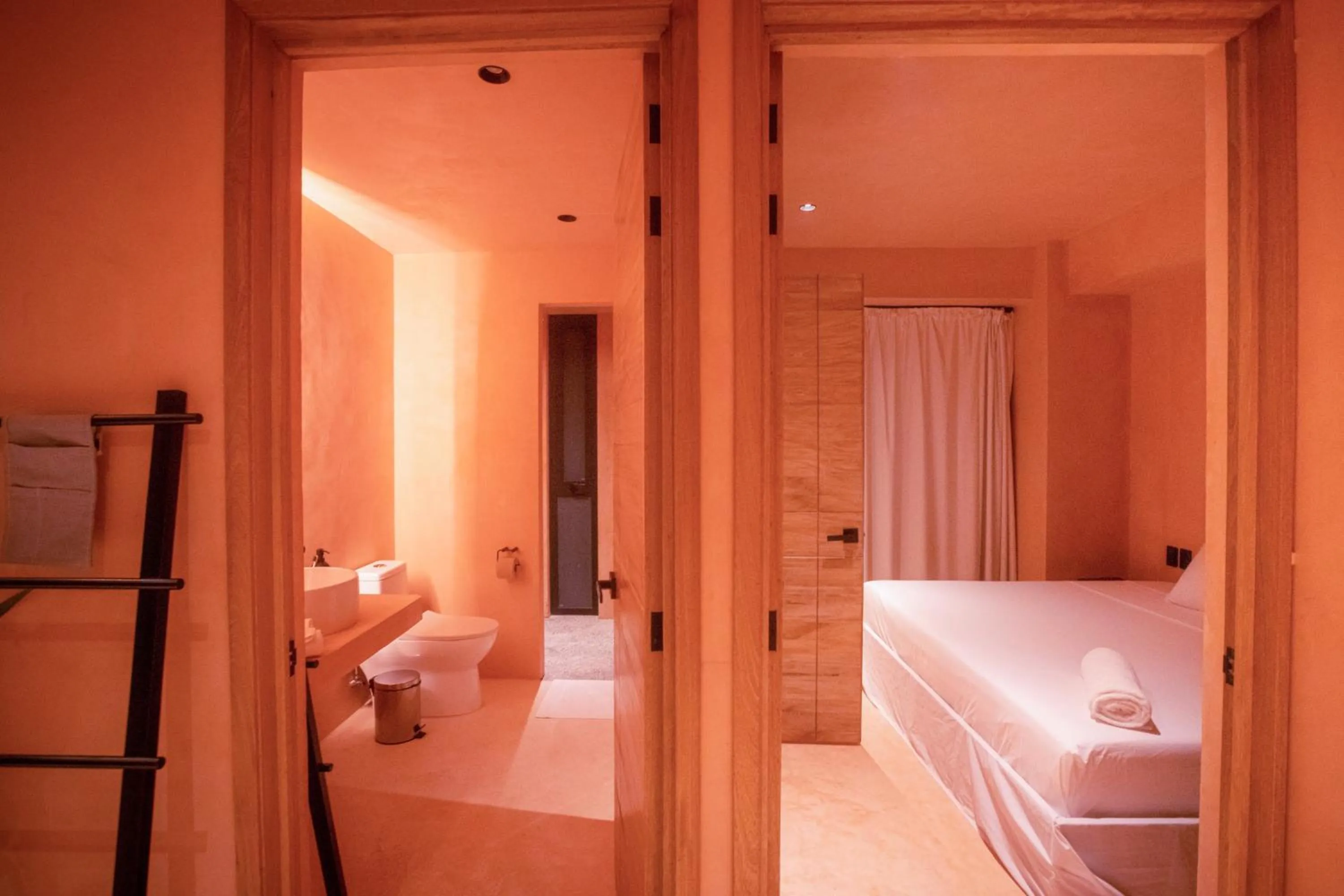 Bathroom, Bed in Casa Toro La Punta