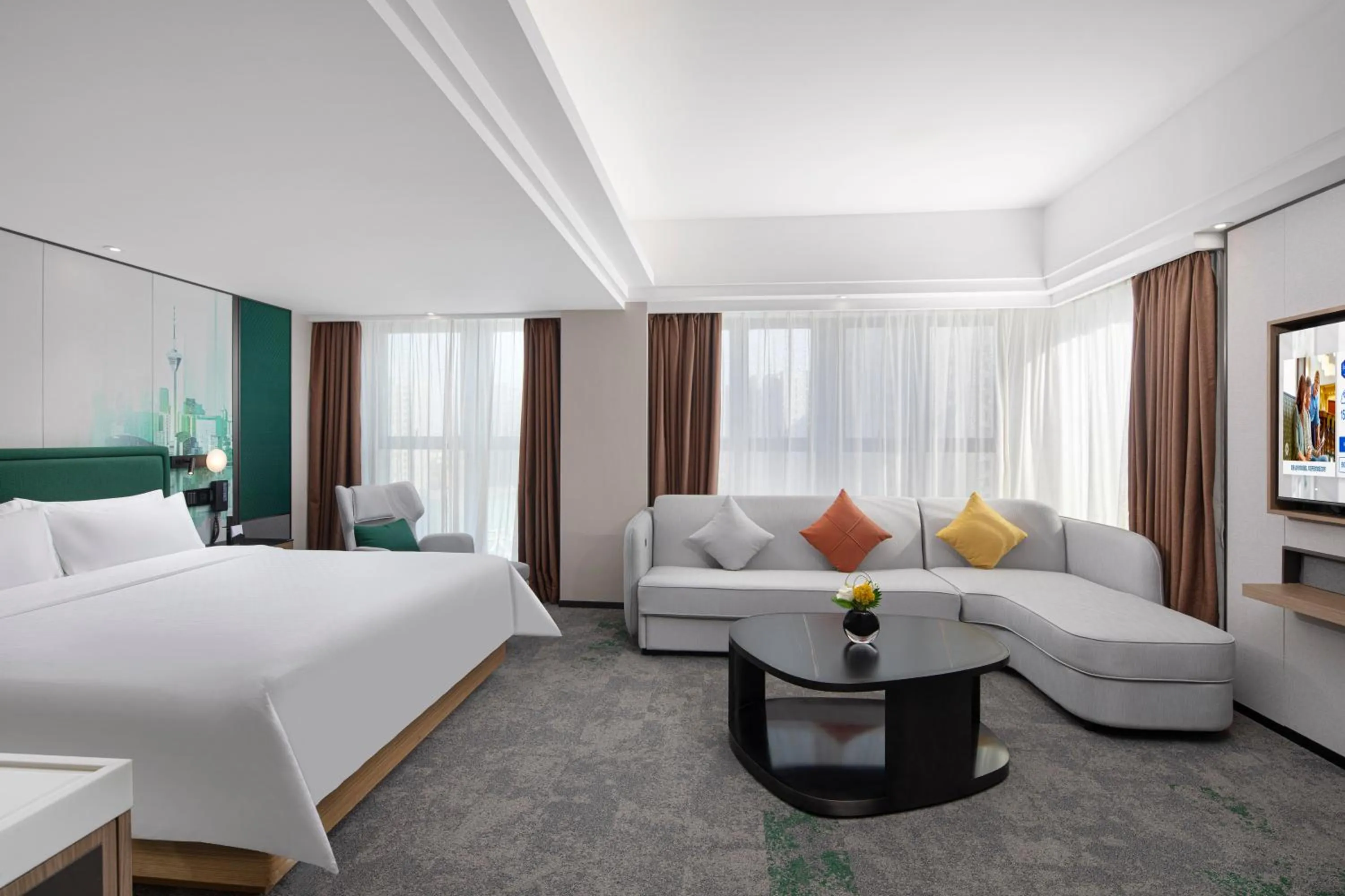Photo of the whole room, Bed in Hampton by Hilton Chengdu Wuhou Waishuannan